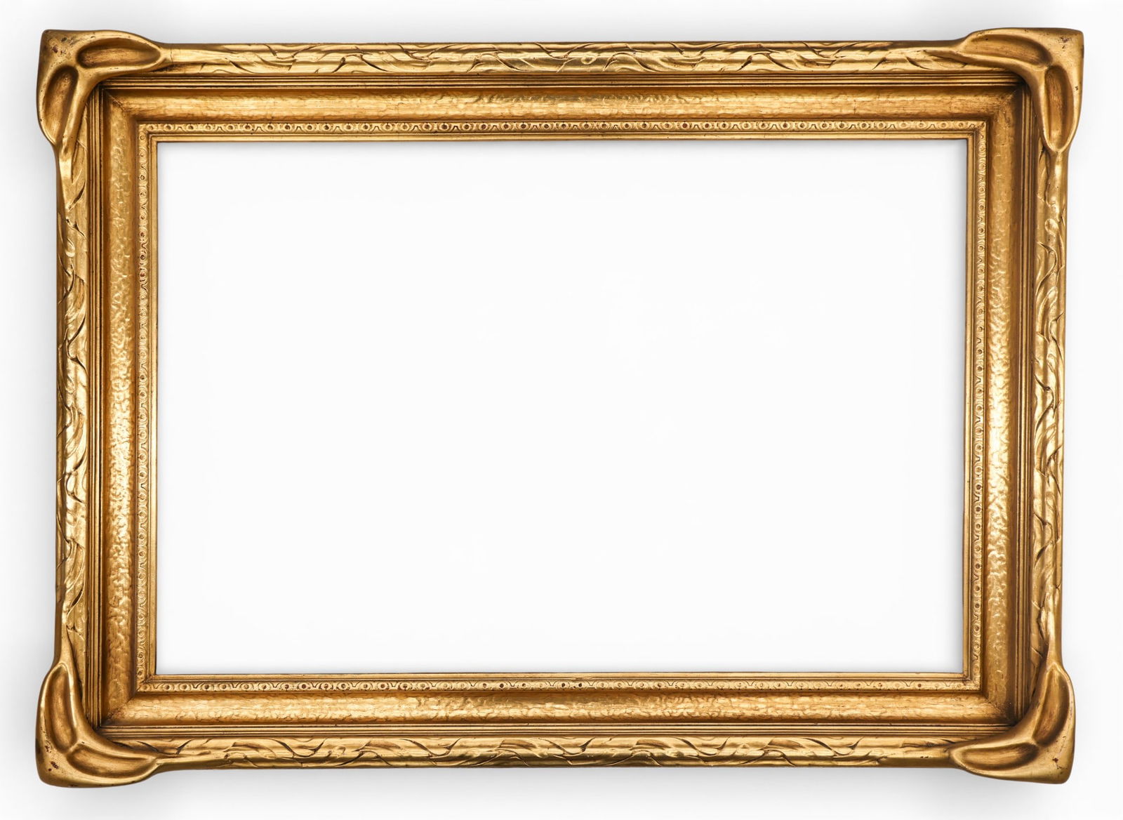 Impressive Arts & Crafts Gilt Piecrust 4" Period Painting Frame Fits 24"x36" - 2