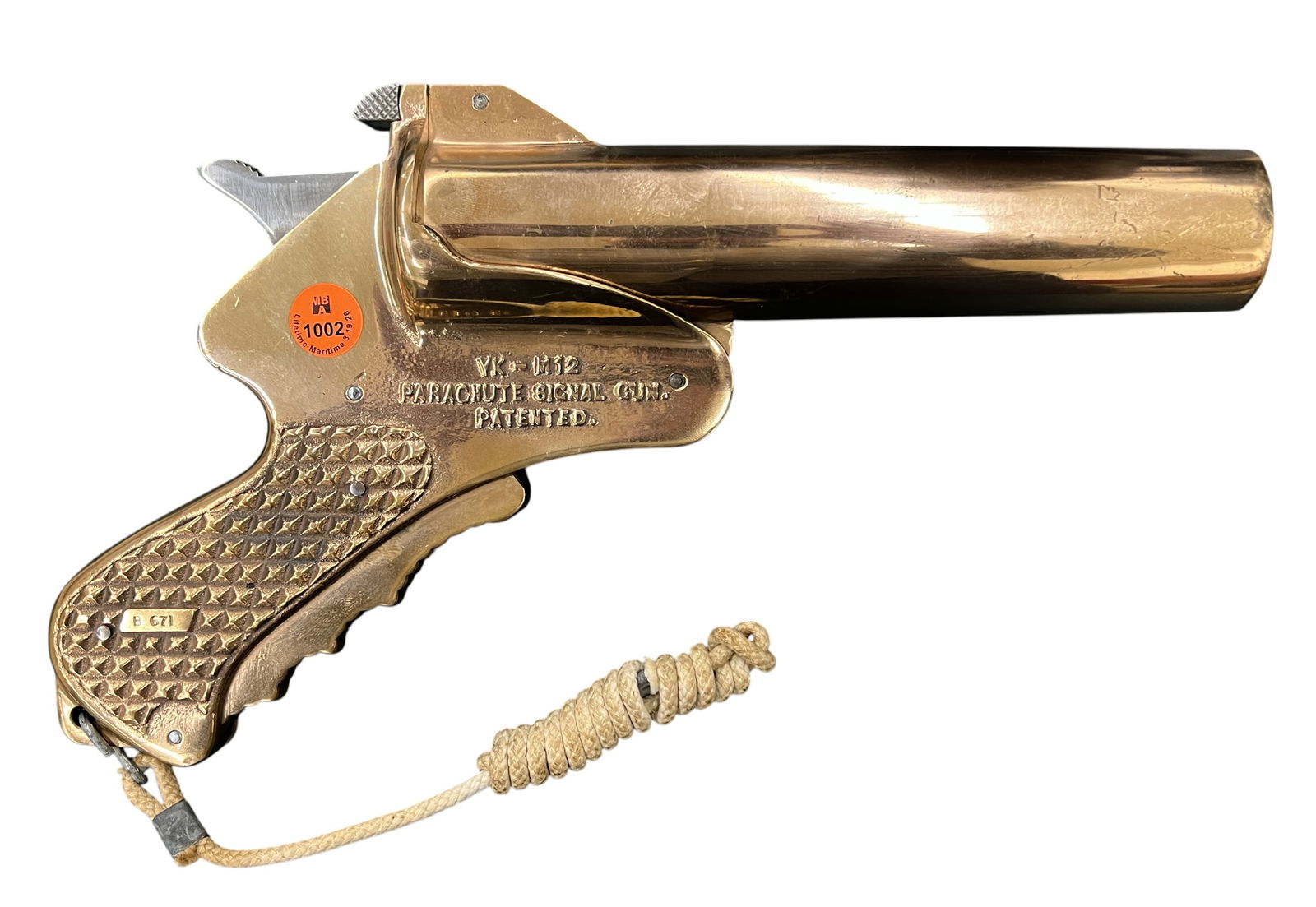 U.S. WWII Van Karner VK-M12 Brass Flare Signal Pistol (1 of 2)