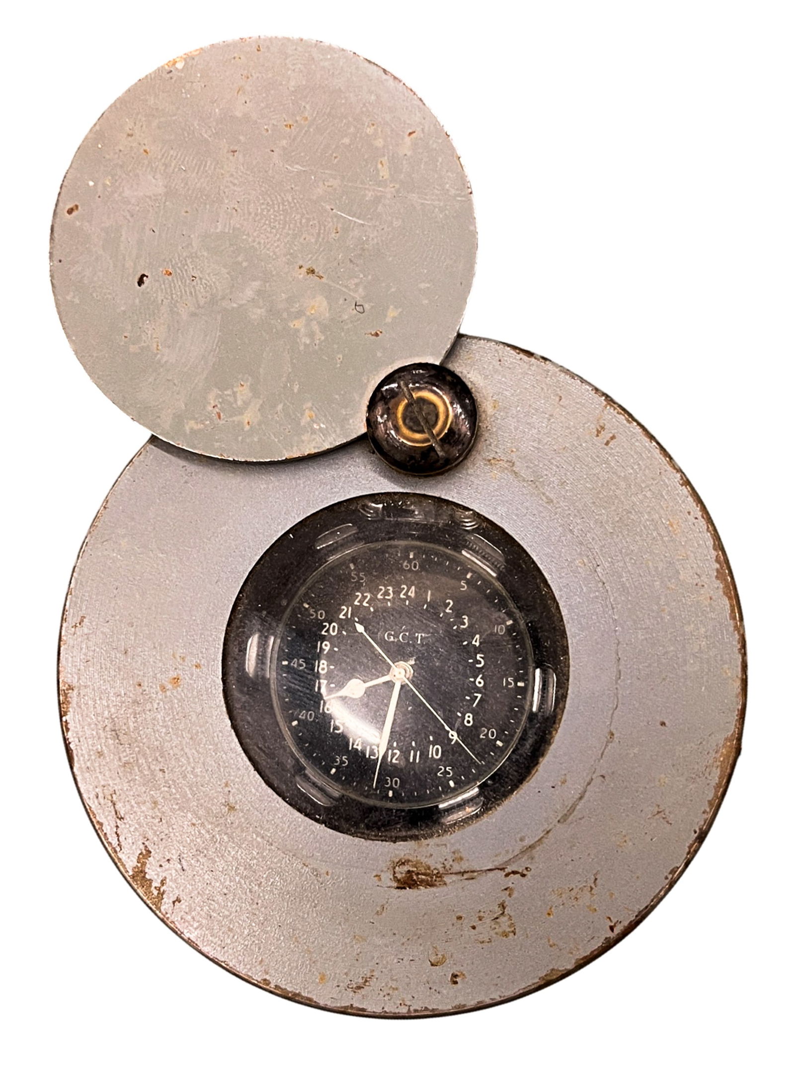 WWII Hamilton Master Navigational GCT Watch Model AN5740: WWII Hamilton Master Navigational GCT Watch Model AN5740 4"x2". Comes in U.S. Army steel case.