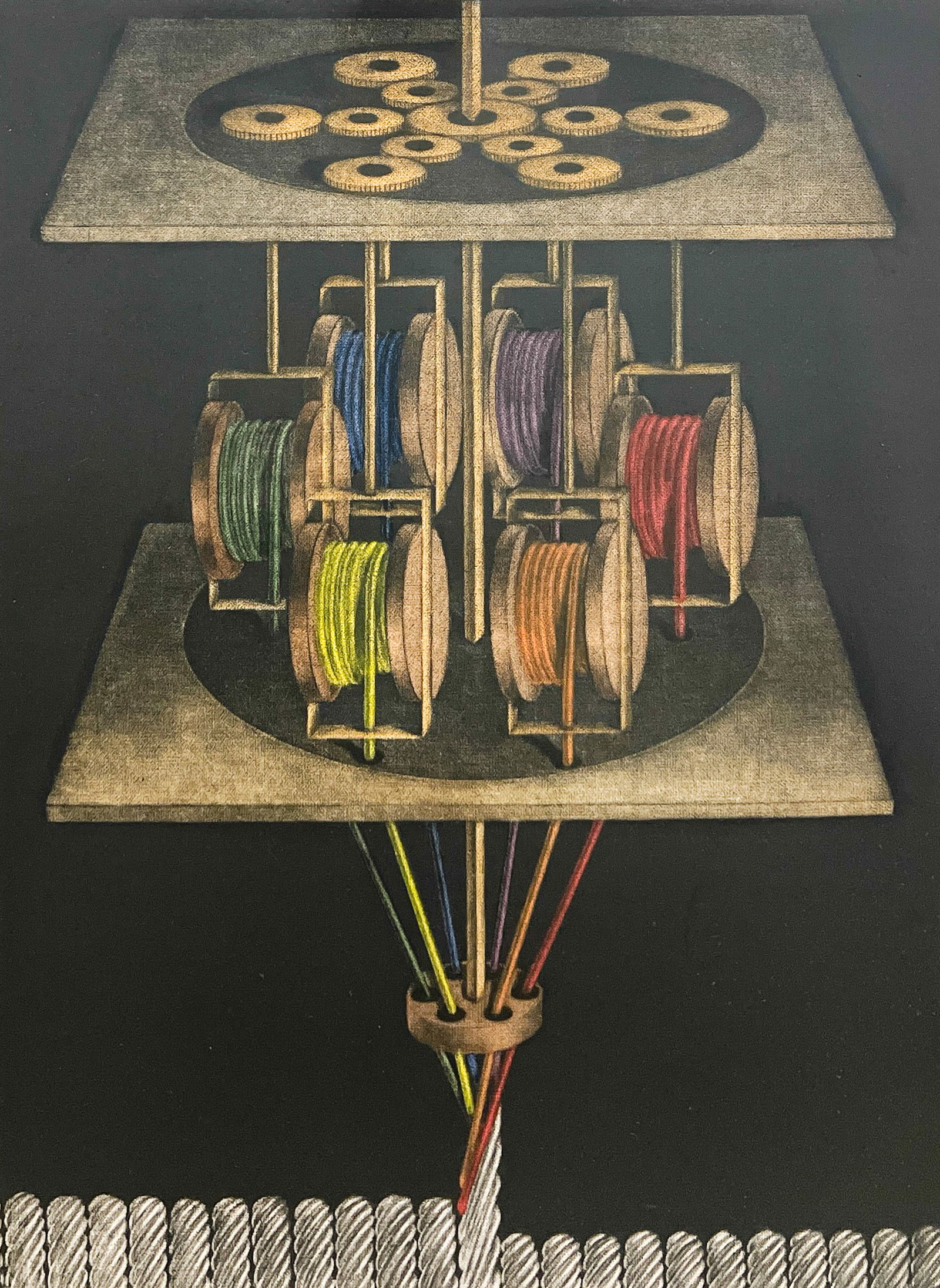 Byron H. Bratt Jr. "Light Bondage" 1981 Mezzotint on Paper: Byron H. Bratt Jr. (1952-2020 American) "Light Bondage" 1981 Mezzotint on Paper 17"x13" Image 23.5"x19" Framed. Pencil signed lower right and numbered 33 of 150. Excellent condition, not examined