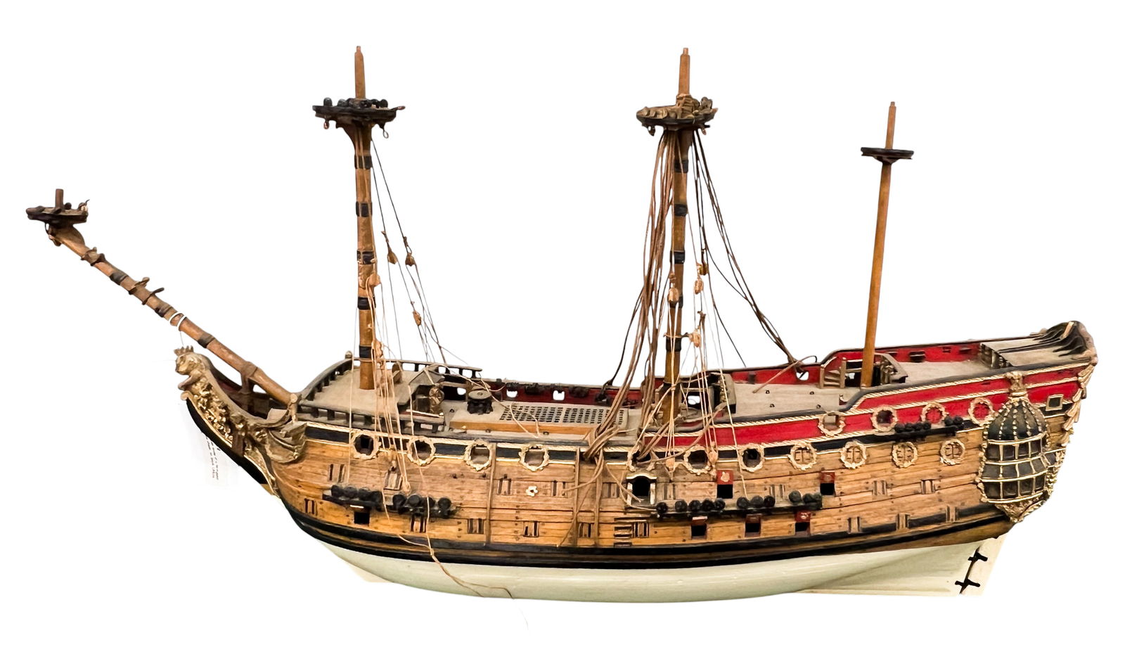 Handmade Wooden Scale Model British Ship (1 of 3)