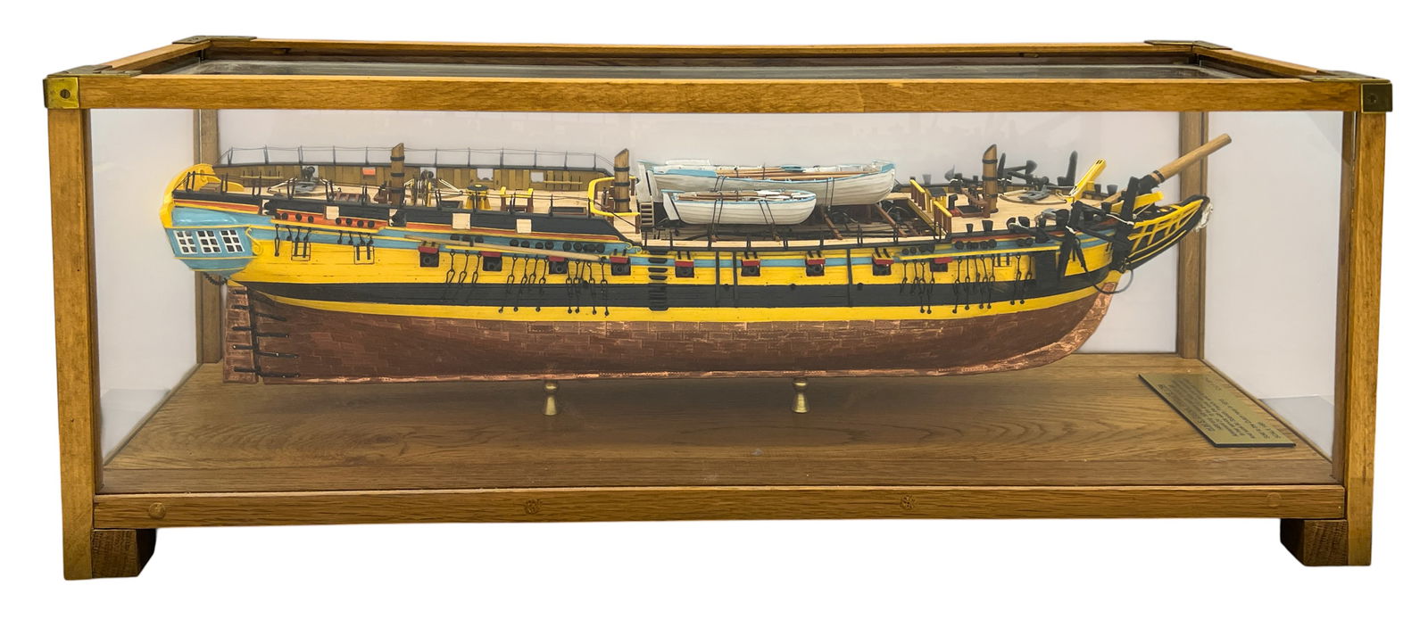 H.M.S. Diana Frigate Handmade Wood & Copper Ship Scale Model - 2