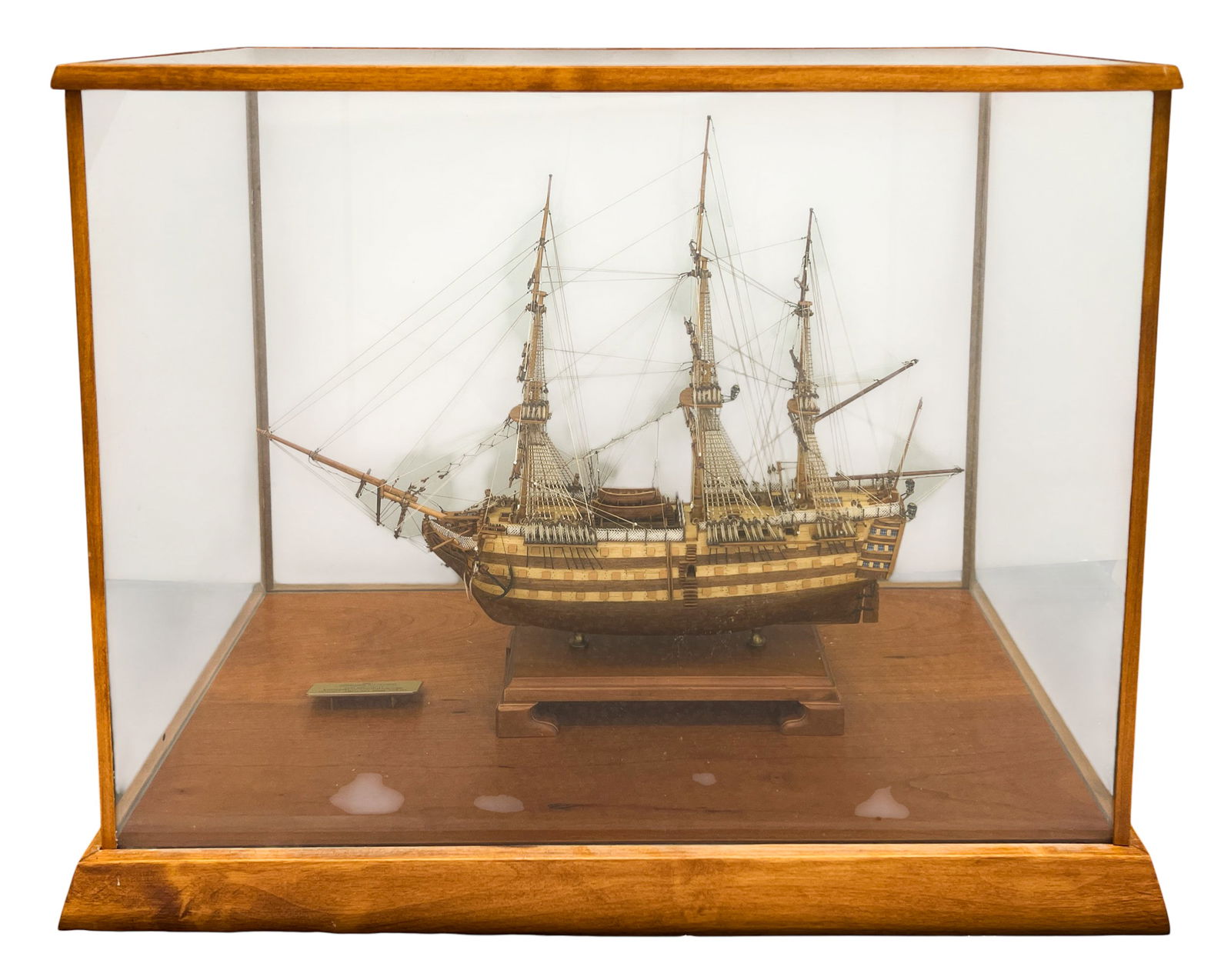 H.M.S. Victory Handmade Wooden Ship Scale Model in Case - 2