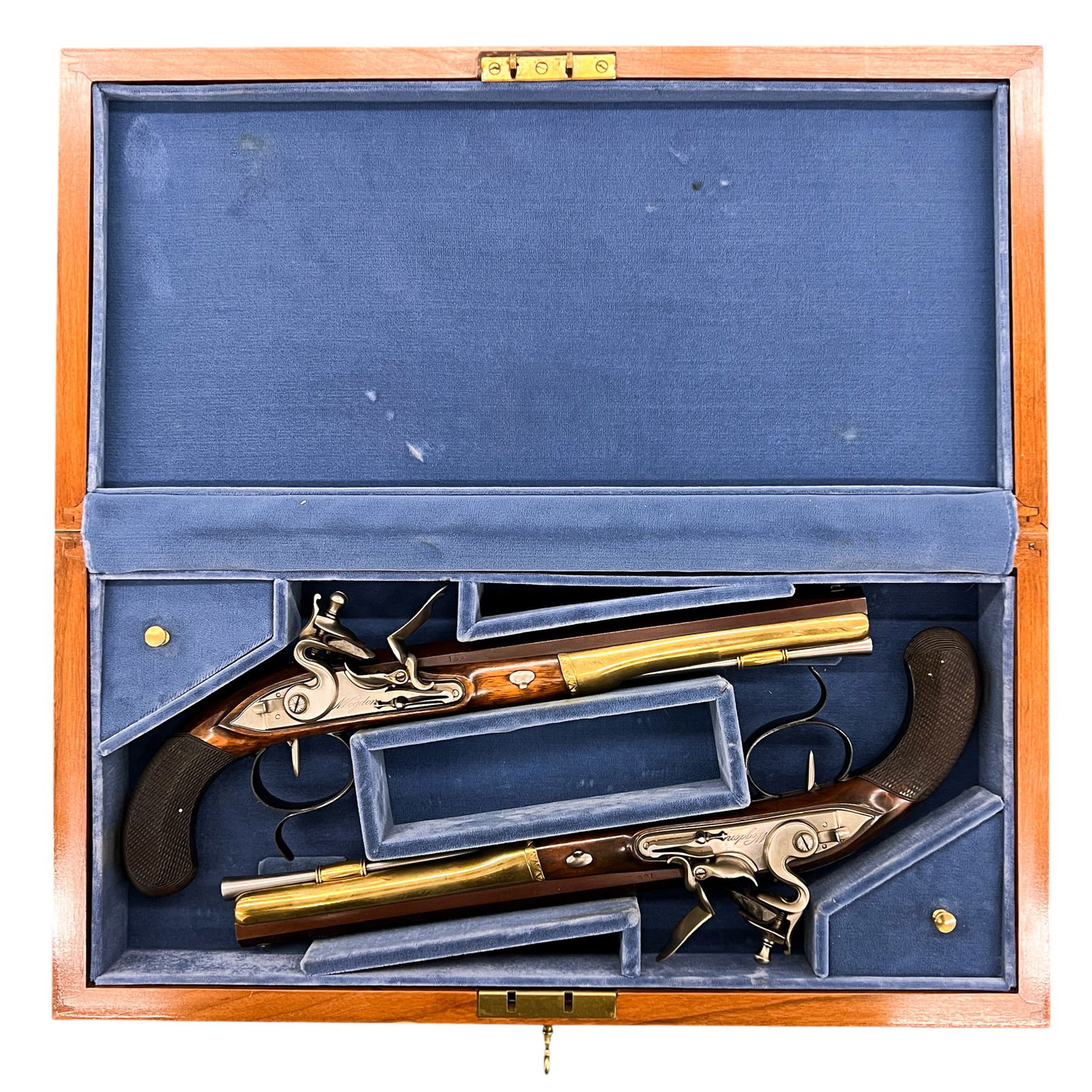 Alexander Hamilton-Aaron Burr Flintlock Dueling Pistols Reproductions in Case: Alexander Hamilton-Aaron Burr Flintlock Dueling Pistols Reproductions in Case 3"x17.5"