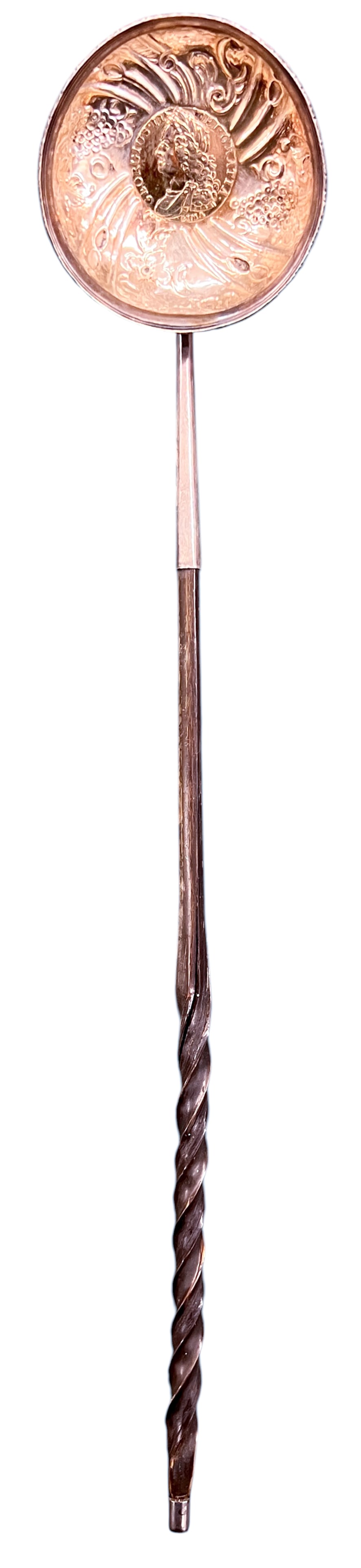 Antique Silver & Carved Horn Toddy Ladle - 2