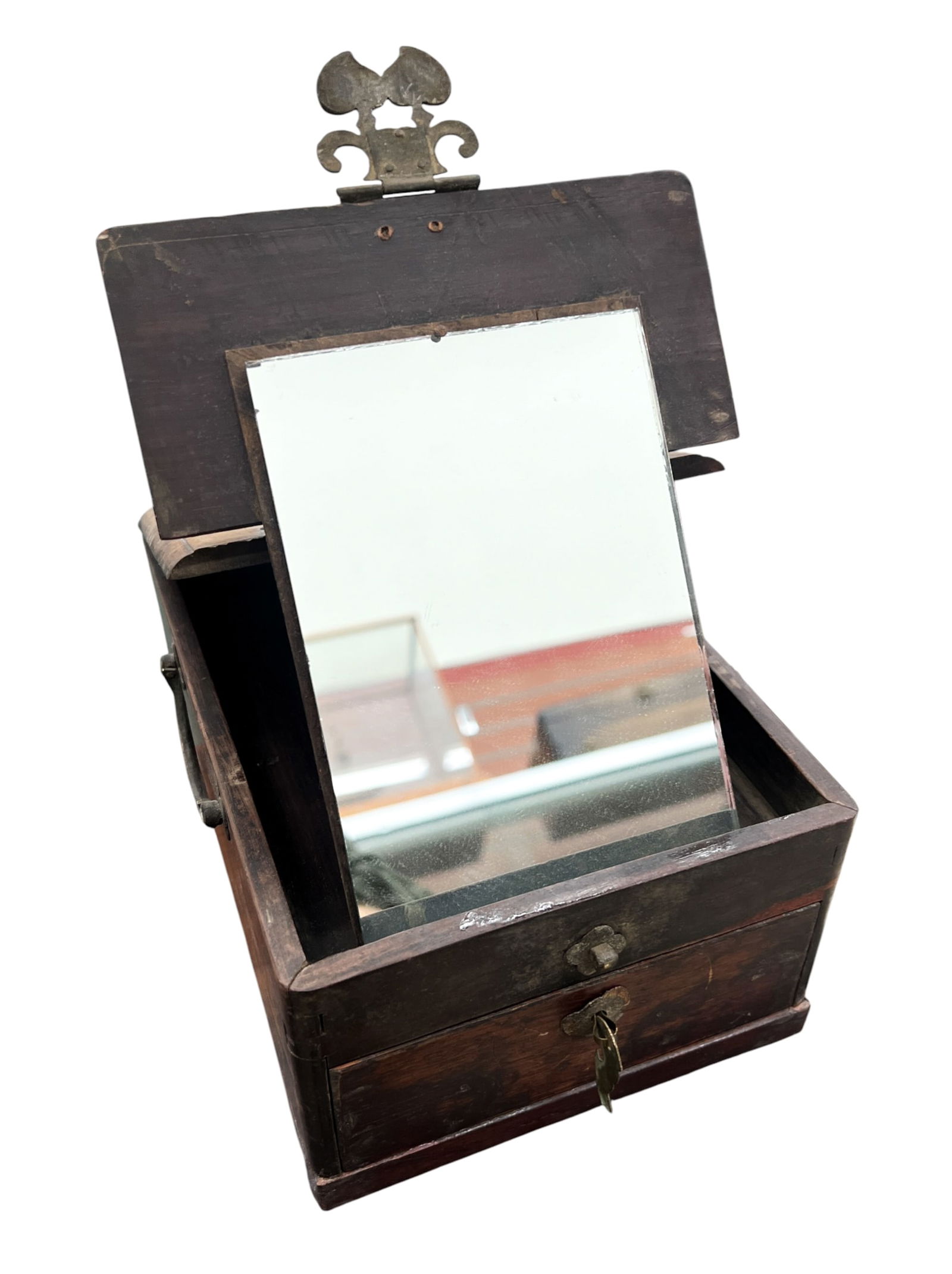 2pc Antique Lap Desk & Shaving Box - 3