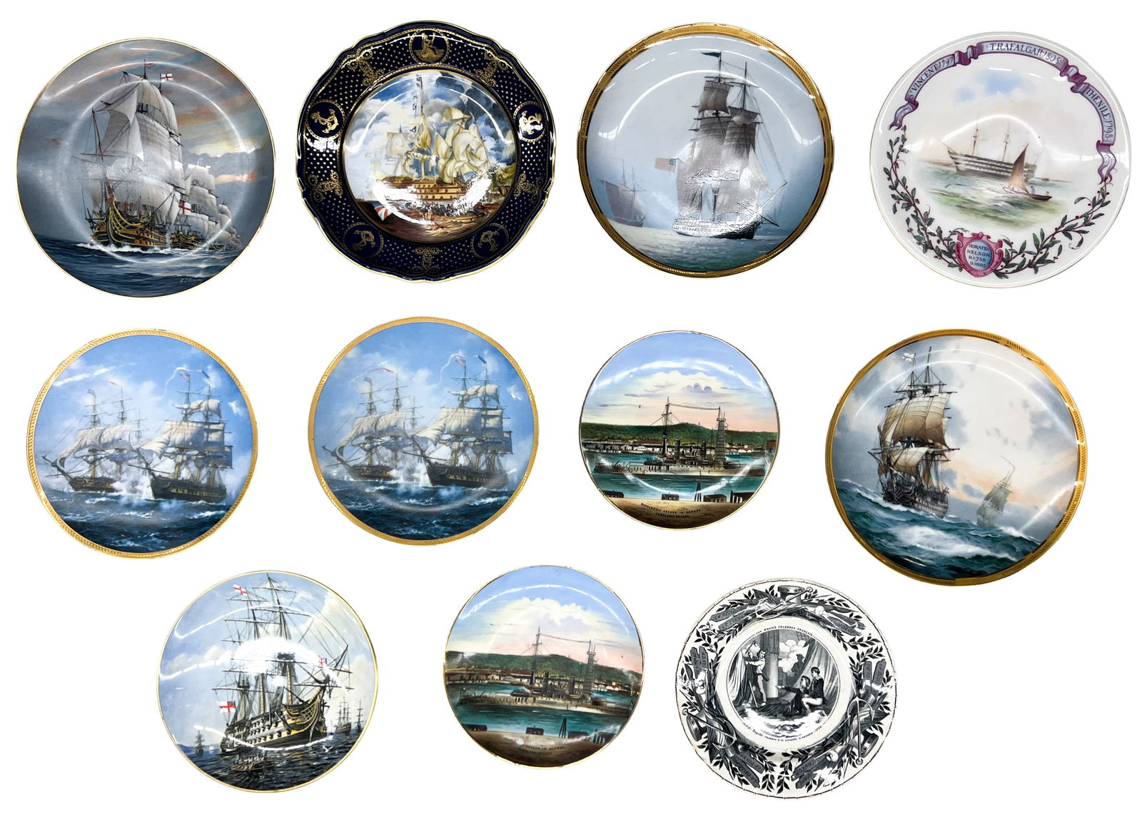 11pc Maritime Souvenir Plates: 11pc Maritime Souvenir Plates