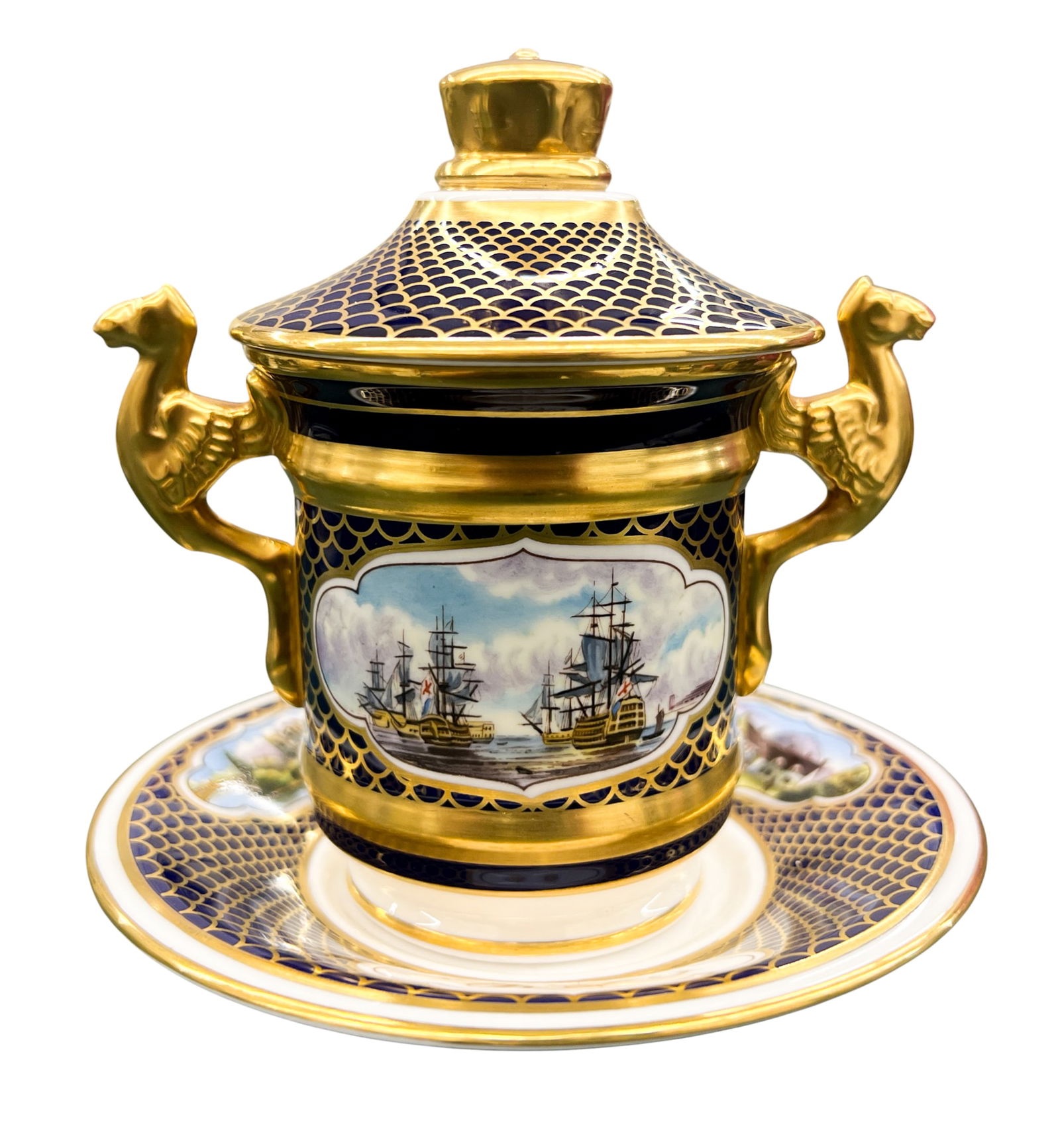 Spode Nelson Cup, Saucer & Lid - 2