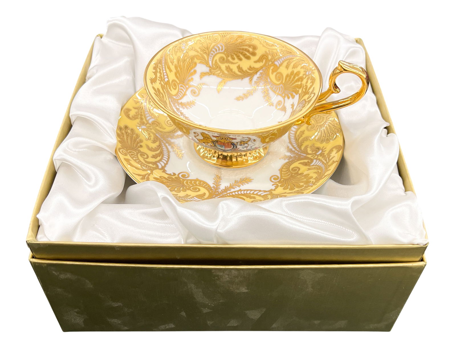 2002 English Fine Bone China Golden Jubilee Teacup & Saucer - 5