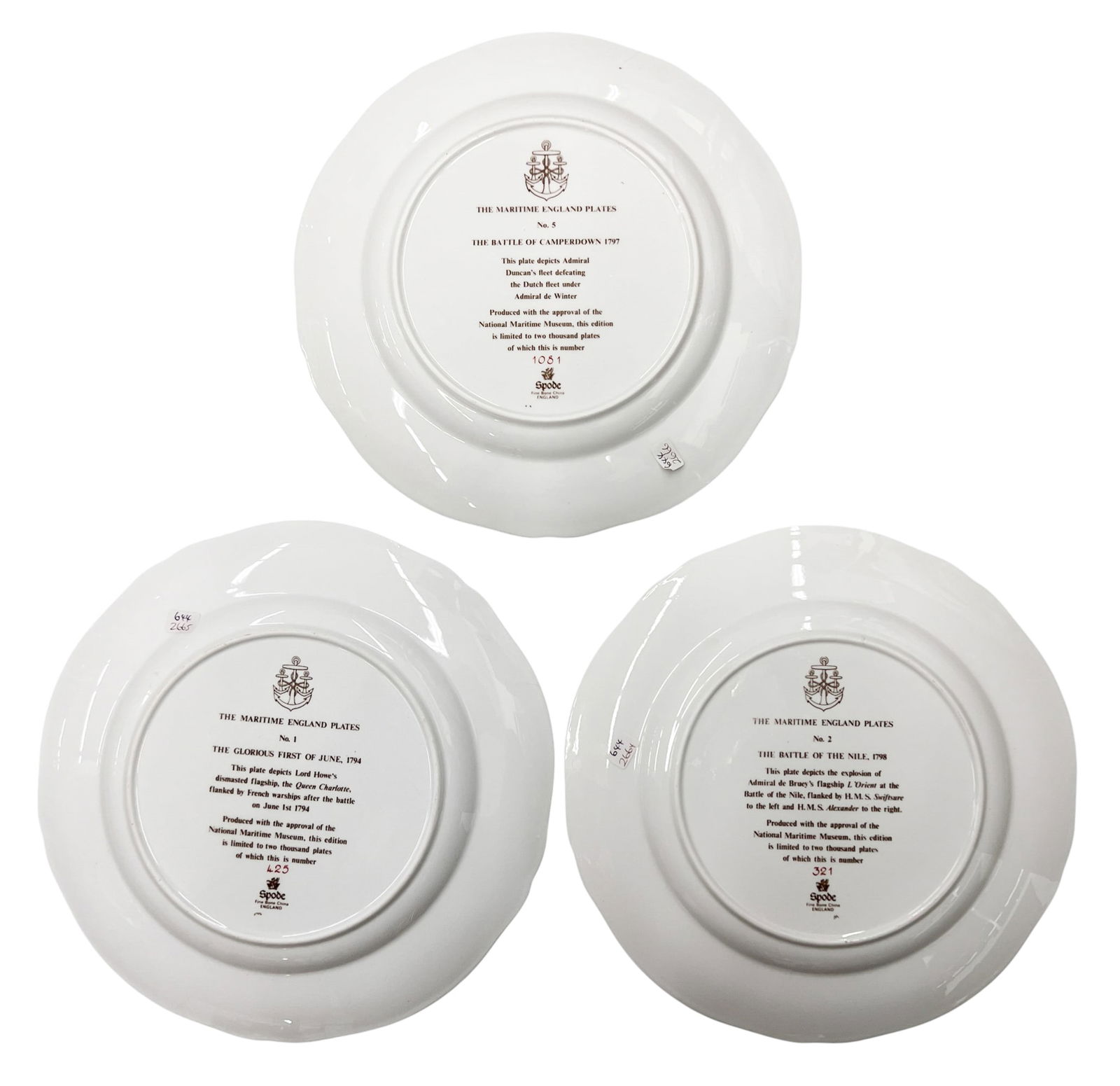 3pc Spode Commemorative Maritime Plates w/ Original Boxes - 2