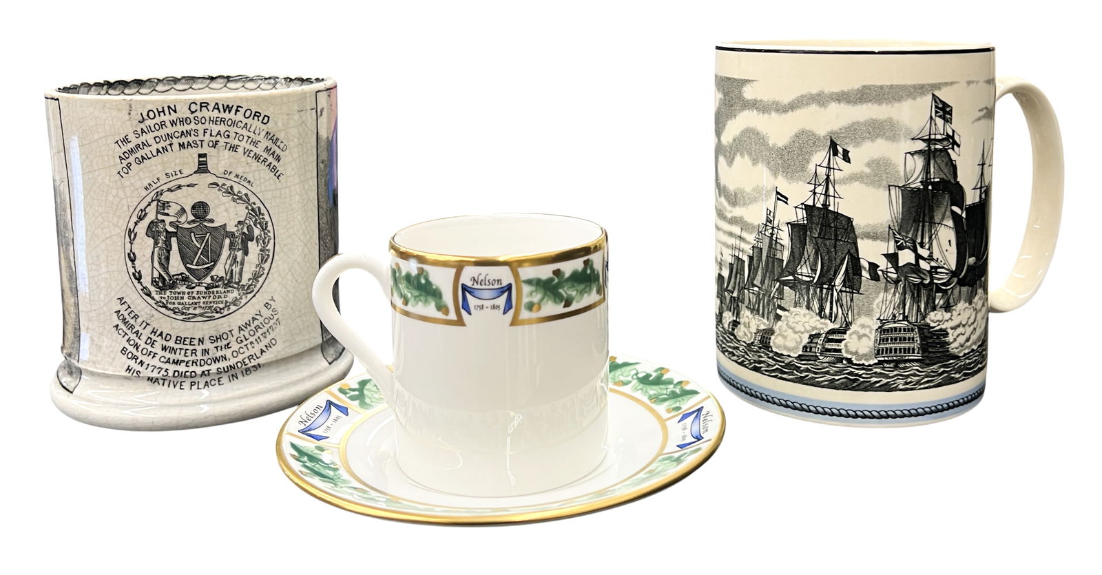 Box 3pc Maritime Mugs, Teacup & Saucer - 2