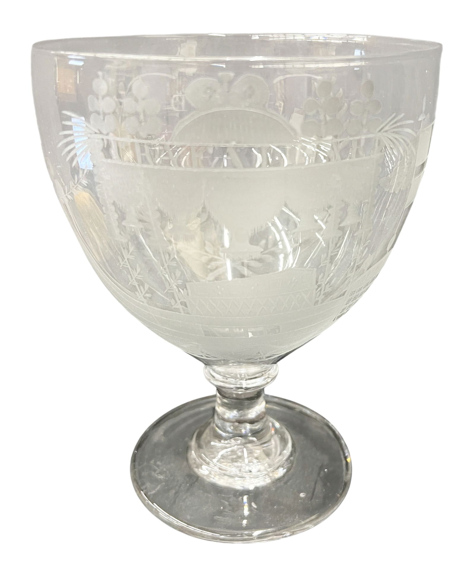 Admiral Nelson Commemorative Etched Glass Chalice - 2