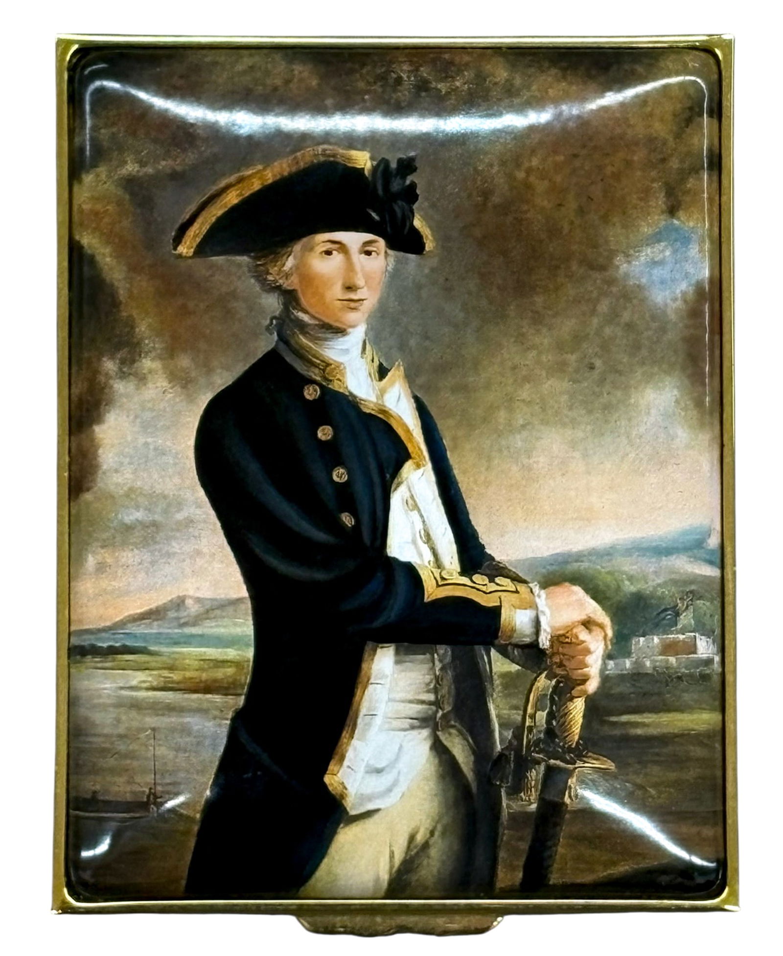 Halcyon Days Admiral Nelson Portrait Enameled Box: Halcyon Days Admiral Nelson Portrait Enameled Box. 1" with original box. Numbered 153/250.