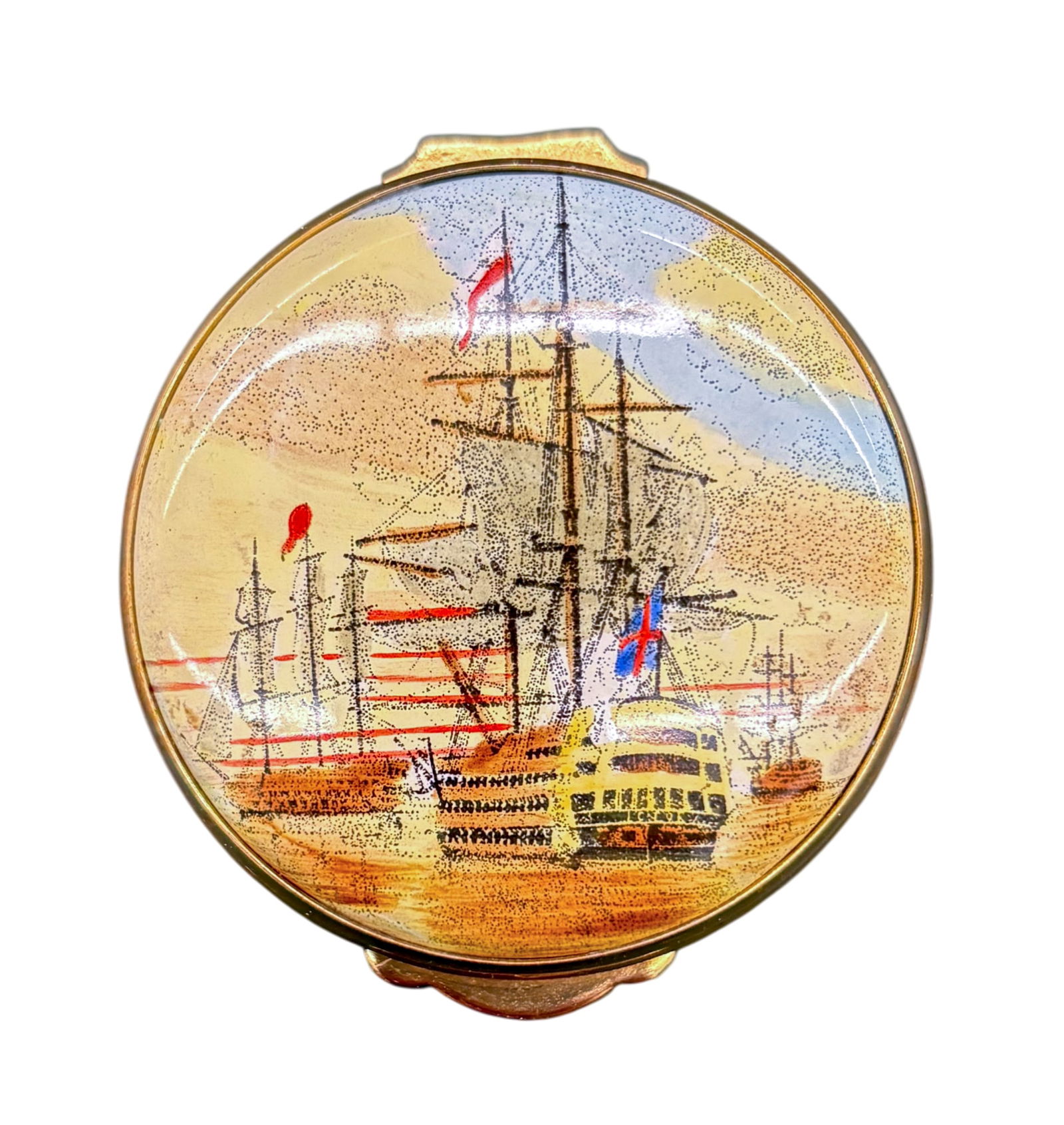 Wedgwood HMS Victory Enameled Box: Wedgwood HMS Victory Enameled Box. 1" with original box.