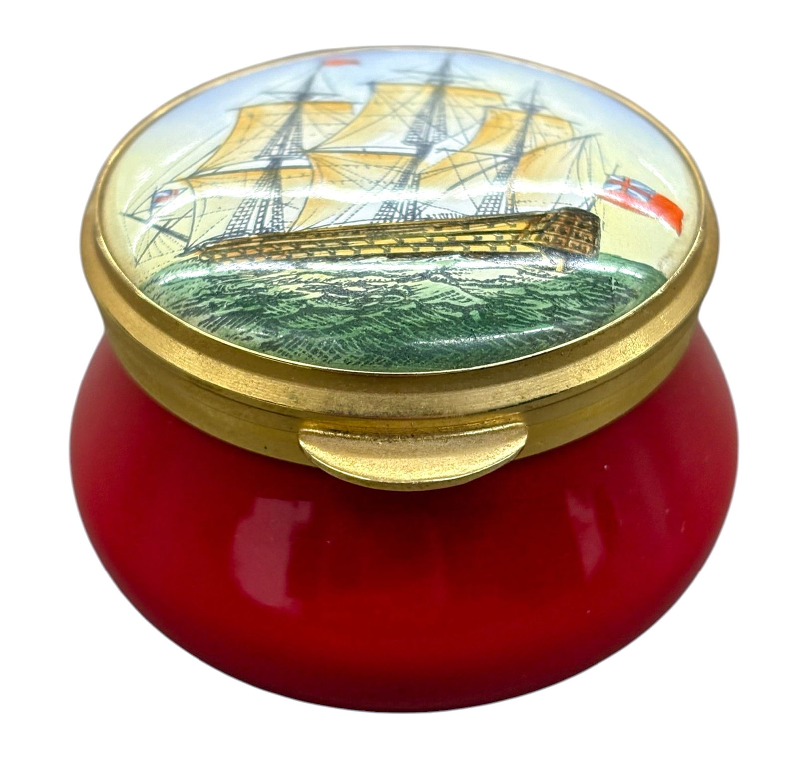 Staffordshire HMS Victory Enameled Box - 2