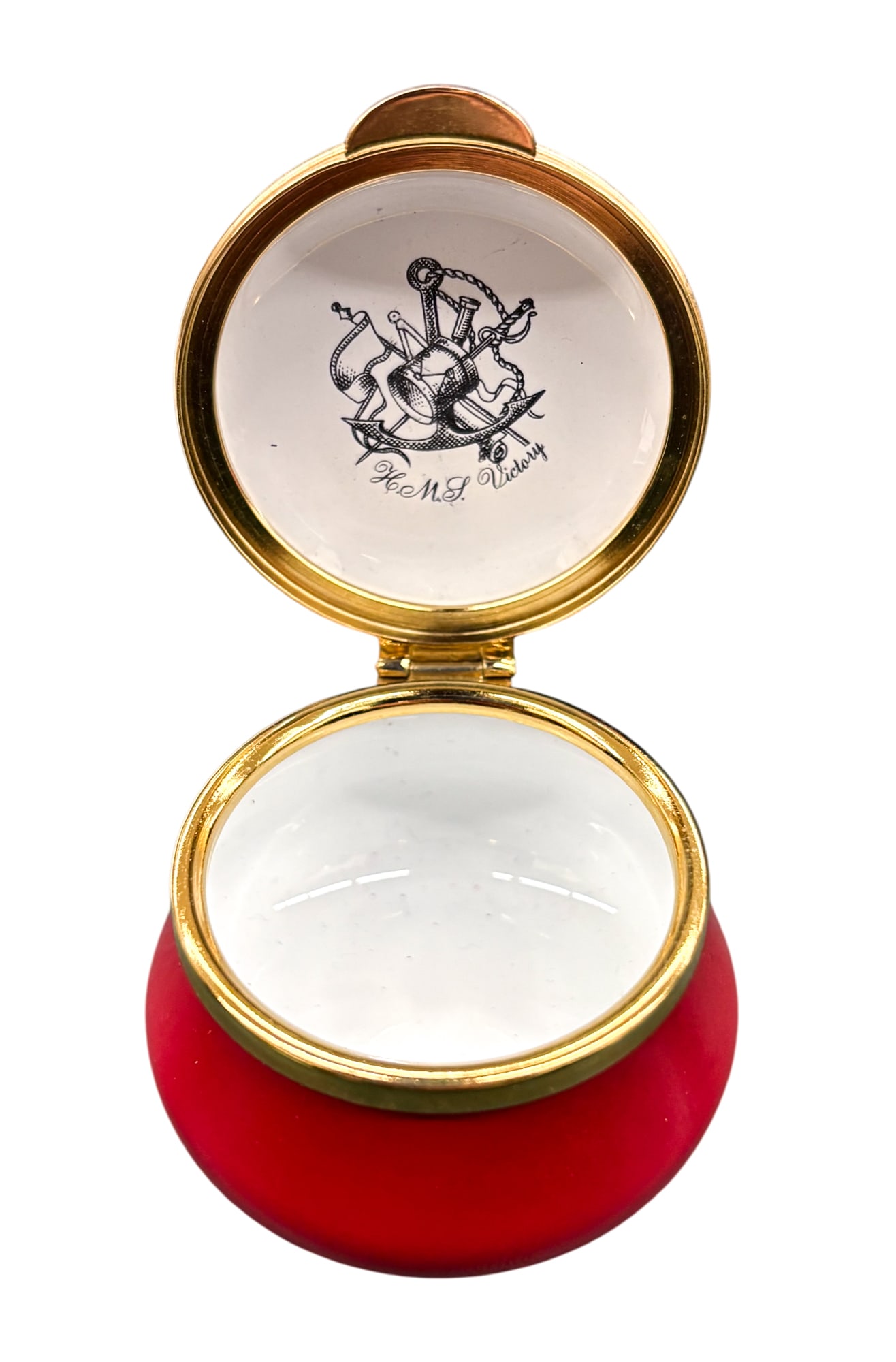 Staffordshire HMS Victory Enameled Box - 3
