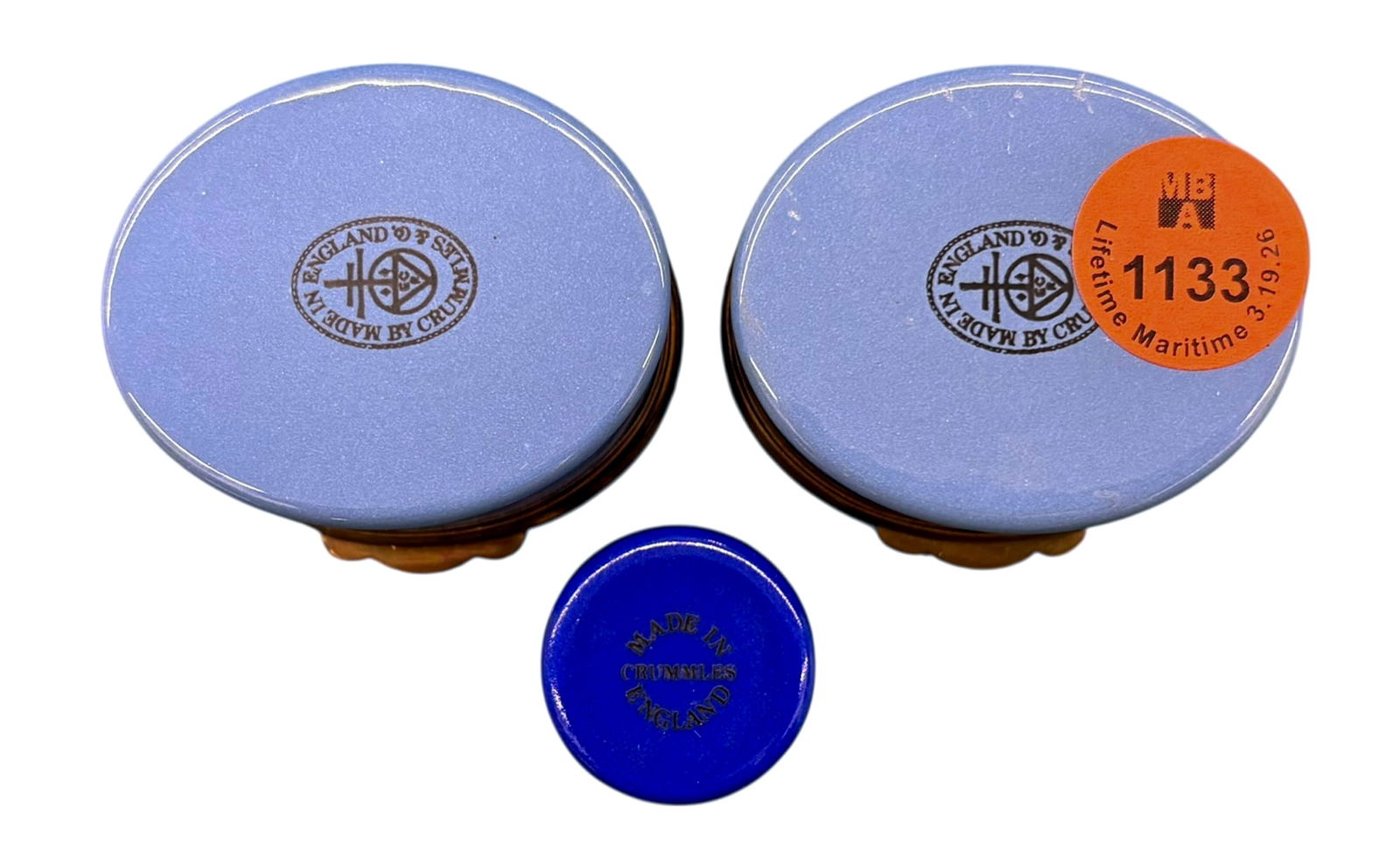 3pc Crummles & Co. Admiral Nelson Enameled Boxes - 4