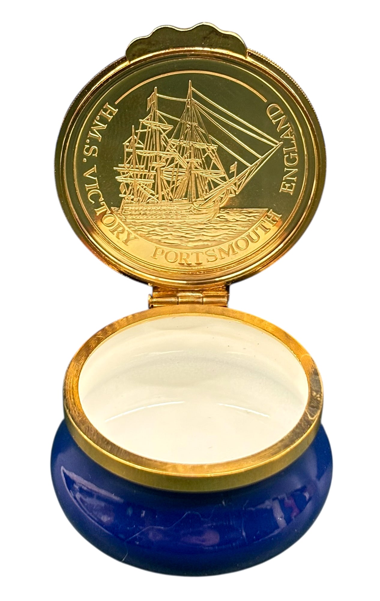 Admiral Nelson Enameled Box with Gold Plated Lid - 3