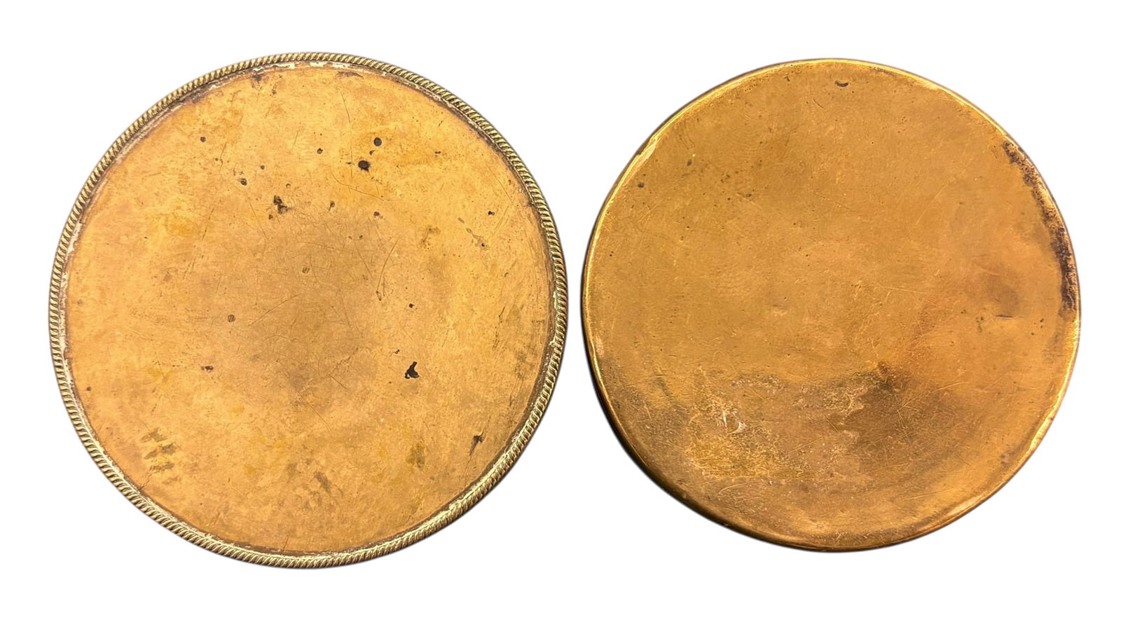 2pc Sir Ralph Abercromby and William Pitt Brass Snuff Boxes - 3