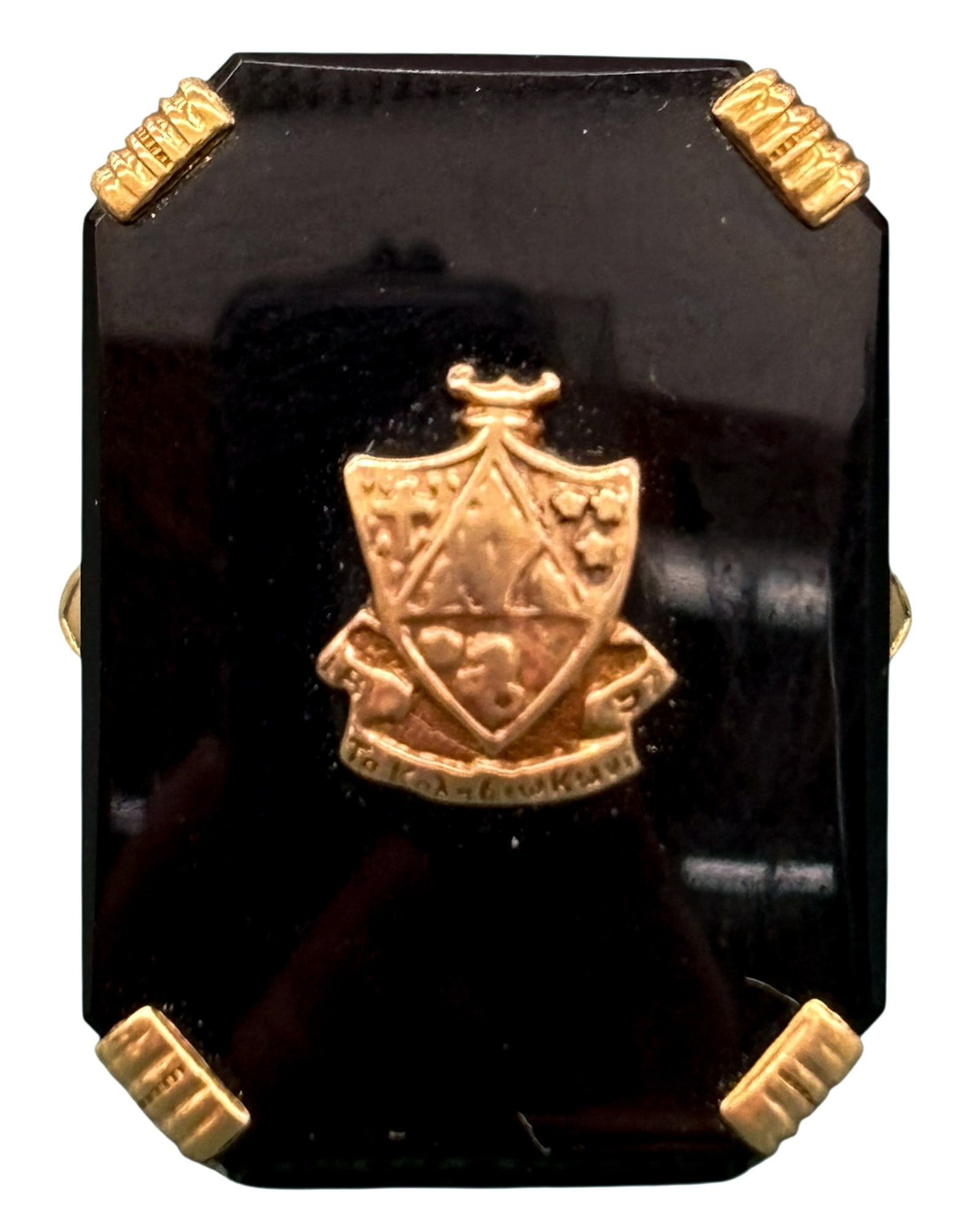 10k Gold and Onyx Fraternal Ring: 10k Gold and Onyx Fraternal Ring. 5.7g