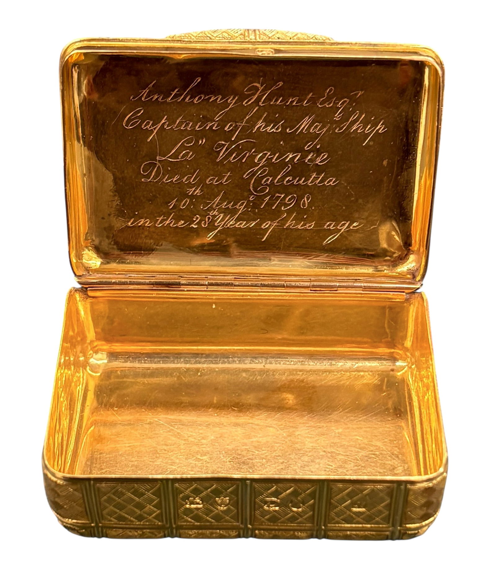 Very Fine 18k Gold Snuff Box Dated 1799 - 3