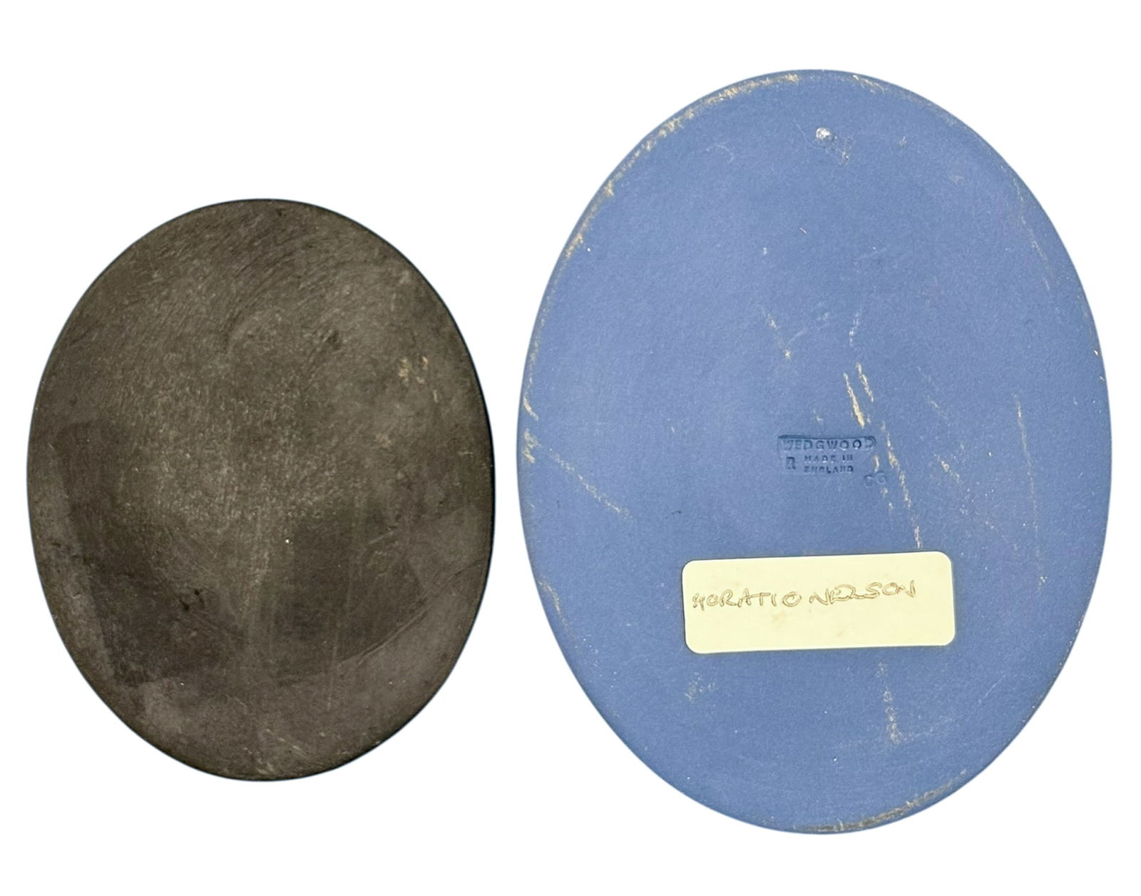 2pc Admiral Nelson Wedgwood Basalt and Jasperware Relief Portraits - 2