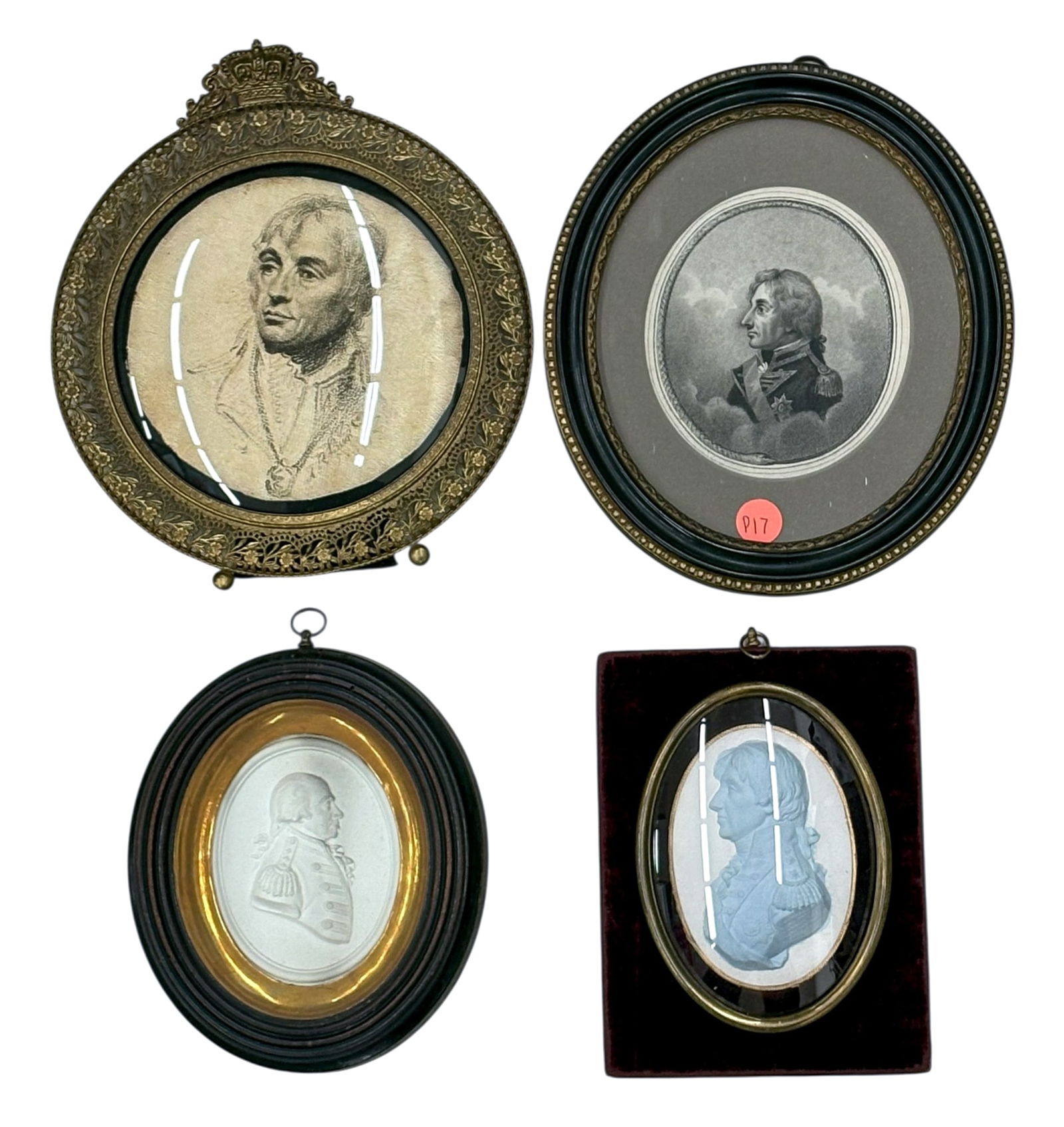 4pc Admiral Nelson and Lord Howe Portraits: 4pc Admiral Nelson and Lord Howe Portraits. 9"x7.5" largest.
