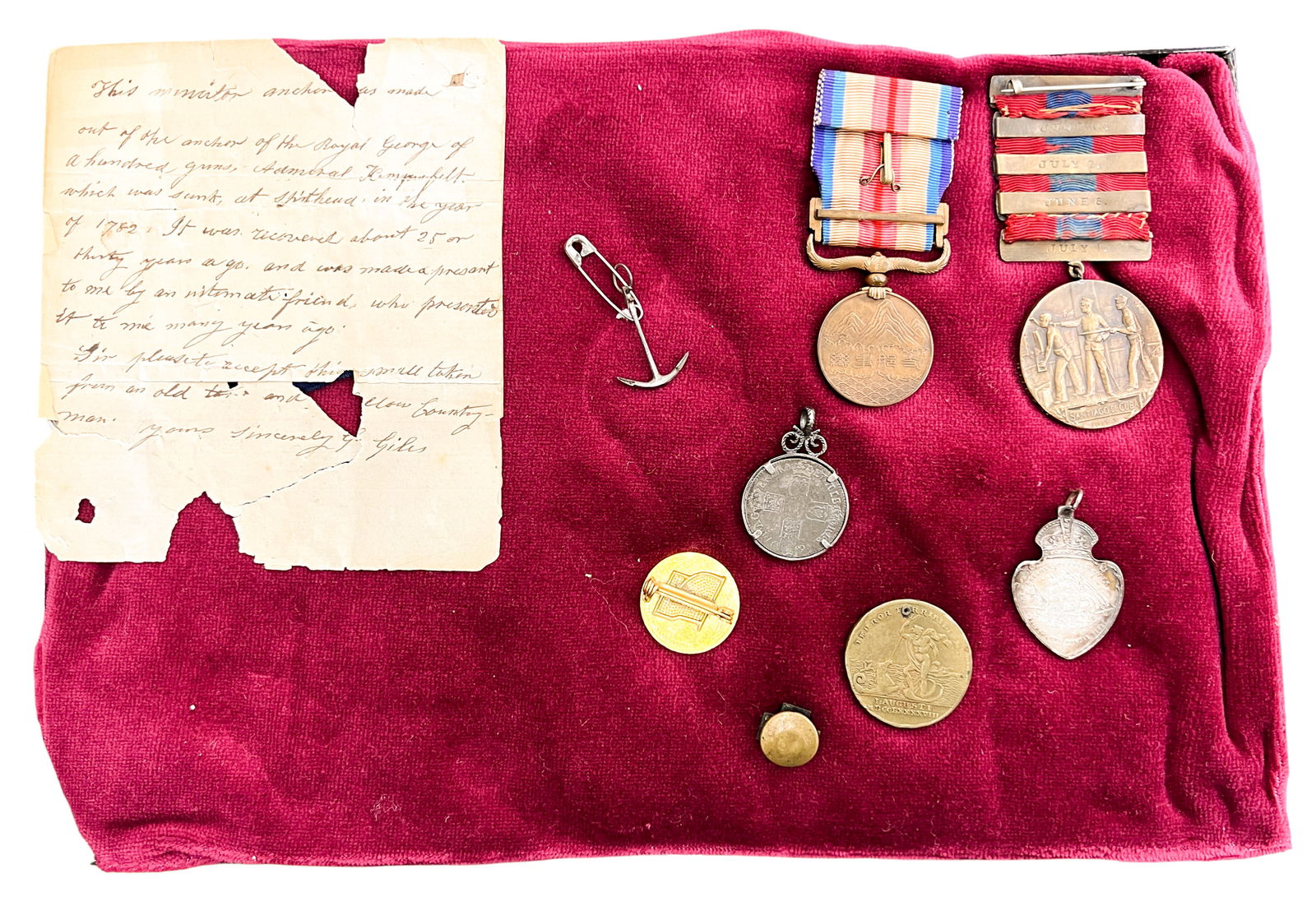 Box 10pc Admiral Nelson Naval Medals etc. - 2