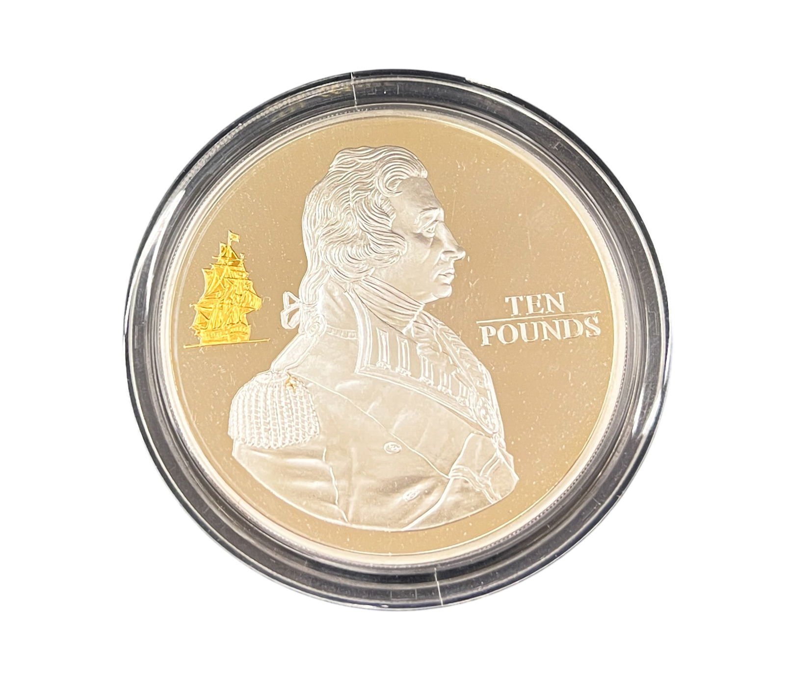 2005 Commemorative Admiral Nelson Silver Proof 10 Coin - 155 grams: 2005 Commemorative Admiral Nelson Silver Proof £10 Coin - 155 grams