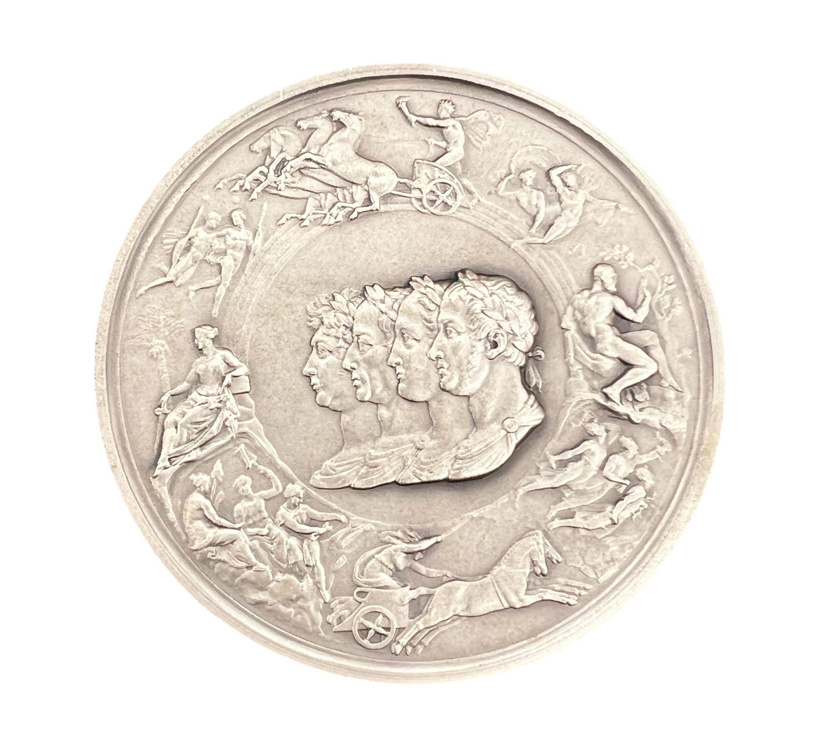 Sterling Silver Waterloo Medal - 124.55 grams: Sterling Silver Waterloo Medal - 124.55 grams