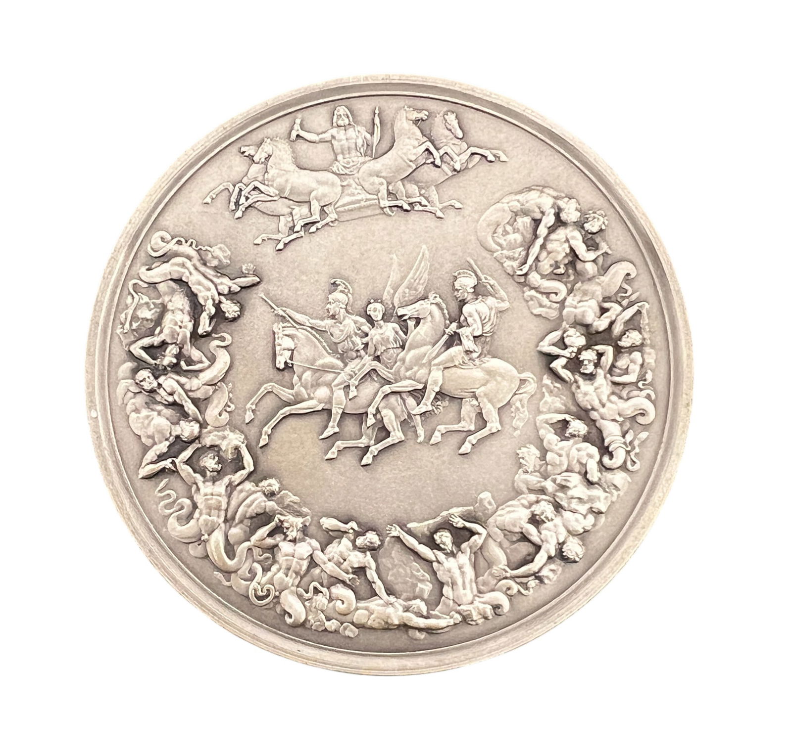 Sterling Silver Waterloo Medal - 124.55 grams - 2