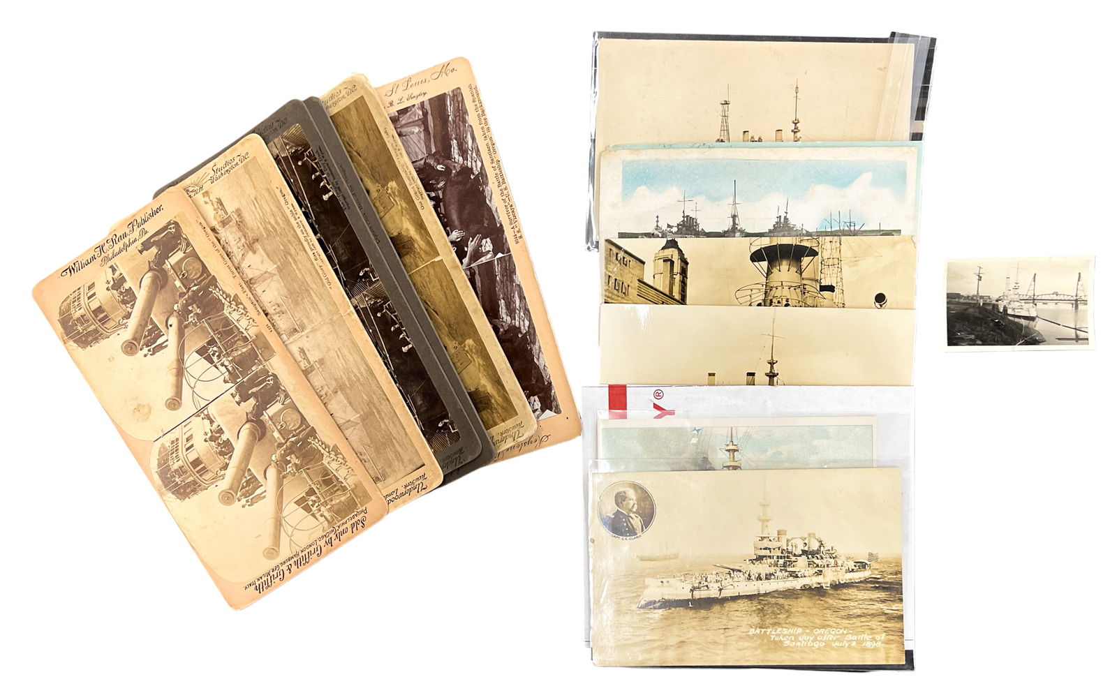 Box 14pc Stereoscope Cards, Postcards & Photo: Box 14pc Stereoscope Cards, Postcards & Photo