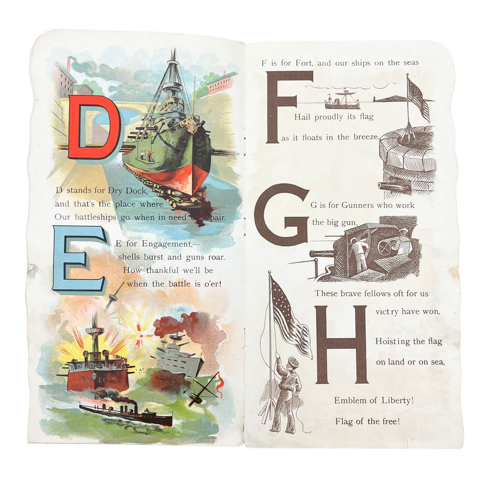 1904 "Our Navy ABC" Antique Alphabet Book - 2