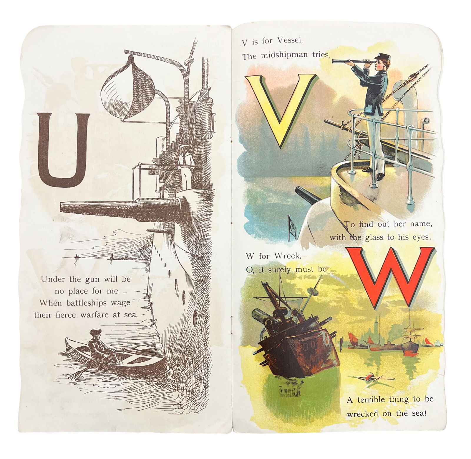 1904 "Our Navy ABC" Antique Alphabet Book - 3