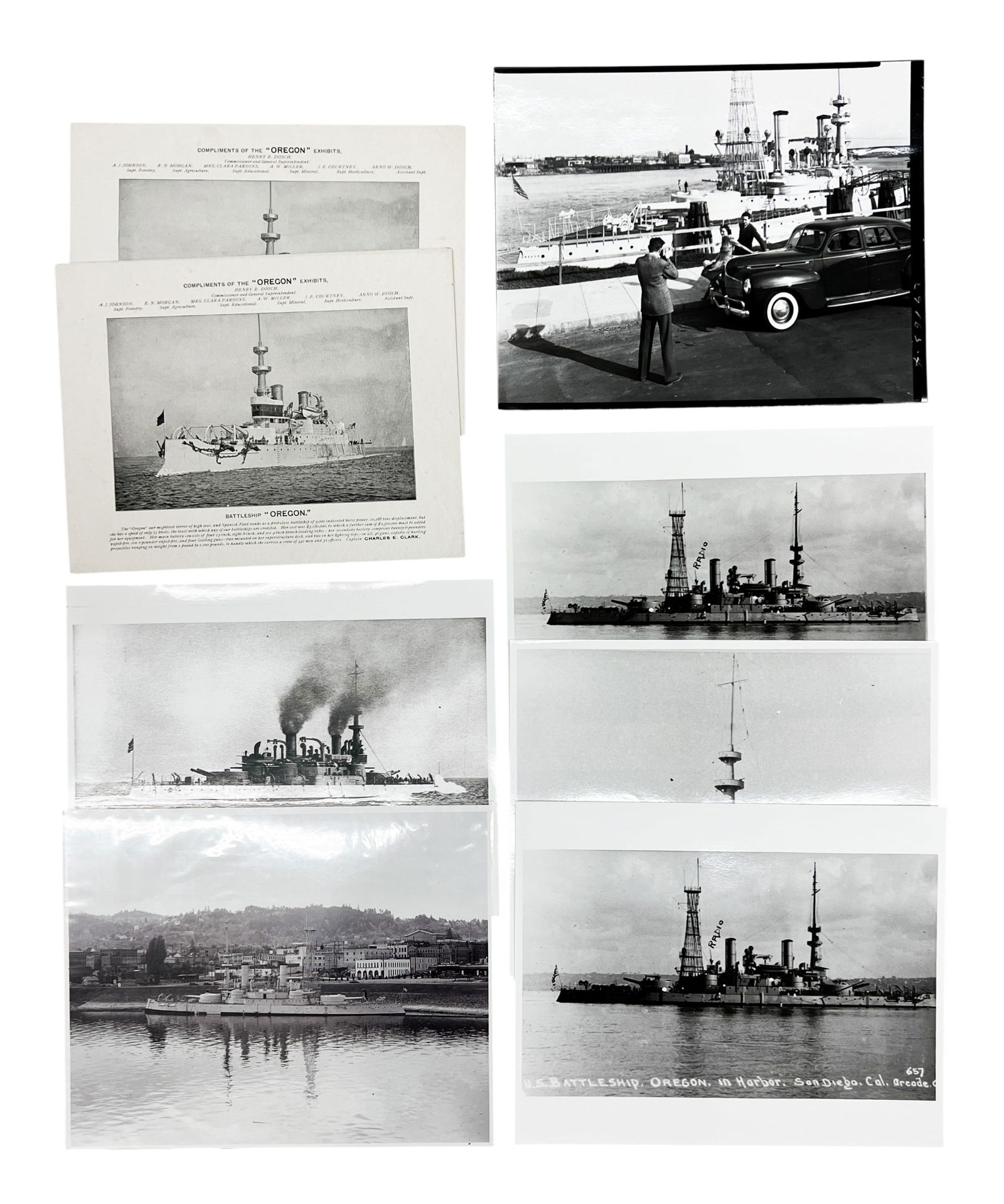 8pc USS Oregon Photographs & Prints: 8pc USS Oregon Photographs & Prints