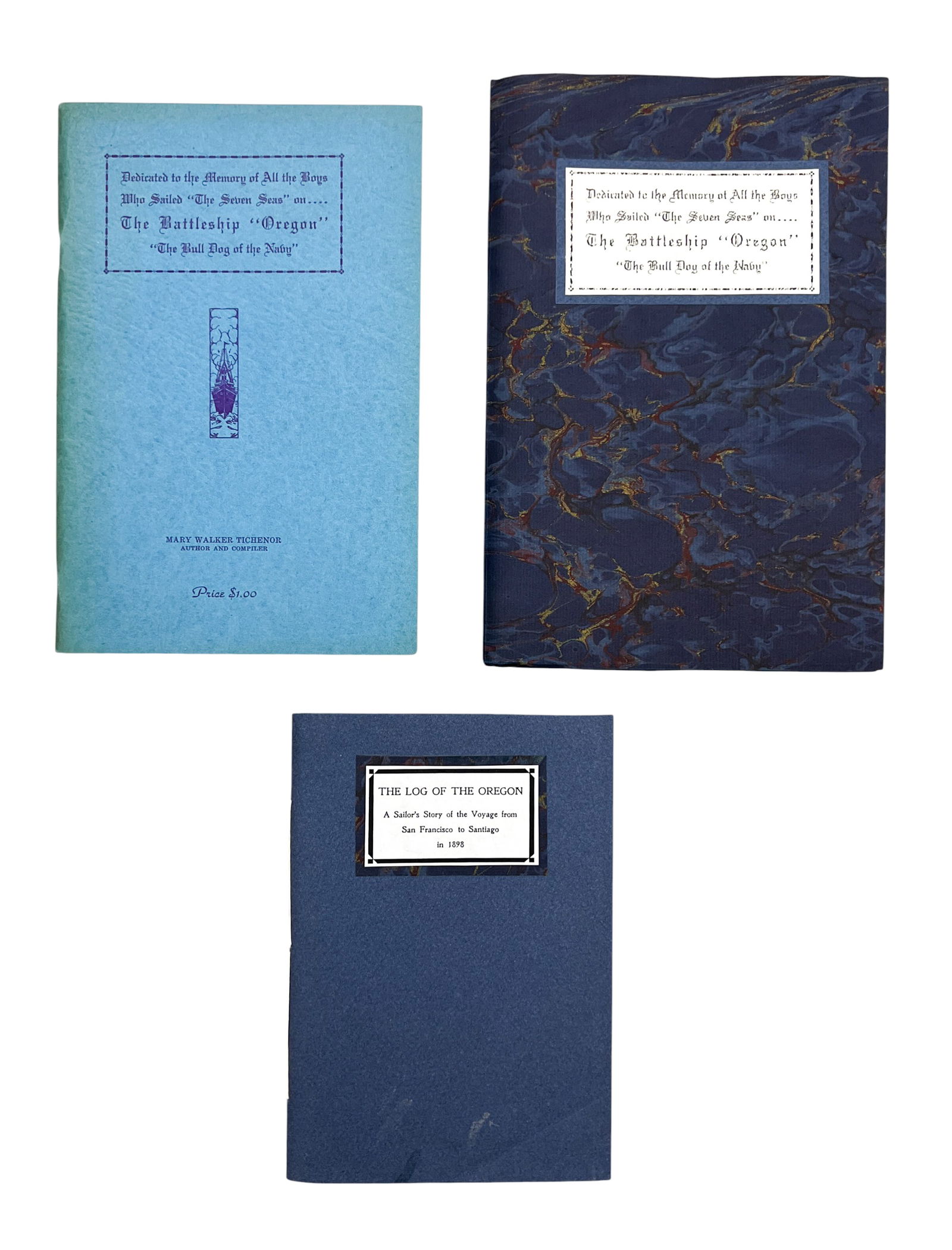 3pc USS Oregon Books: 3pc USS Oregon Books