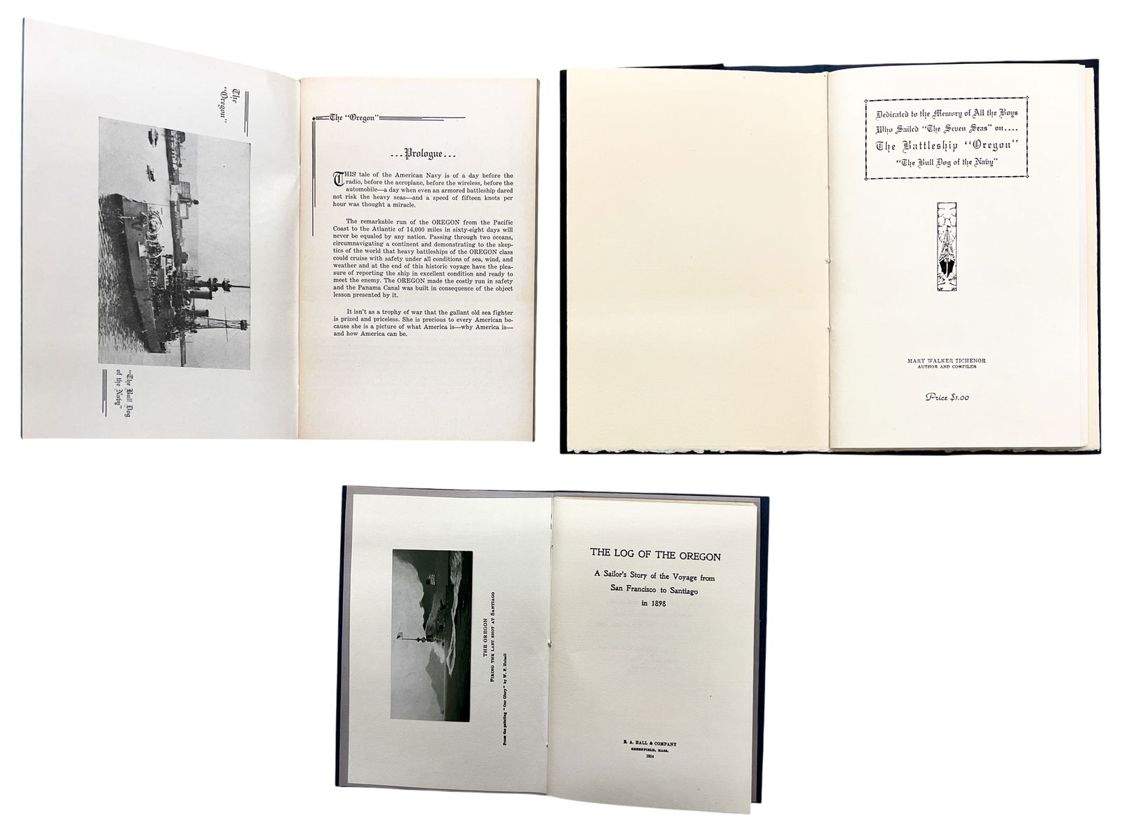 3pc USS Oregon Books - 2