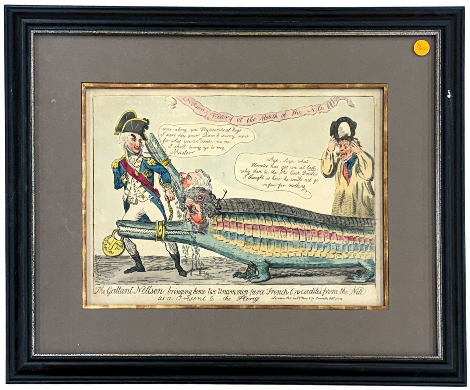 Isaac Cruikshank "The Gallant Nelson..." 1798 Political Cartoon Etching - 2