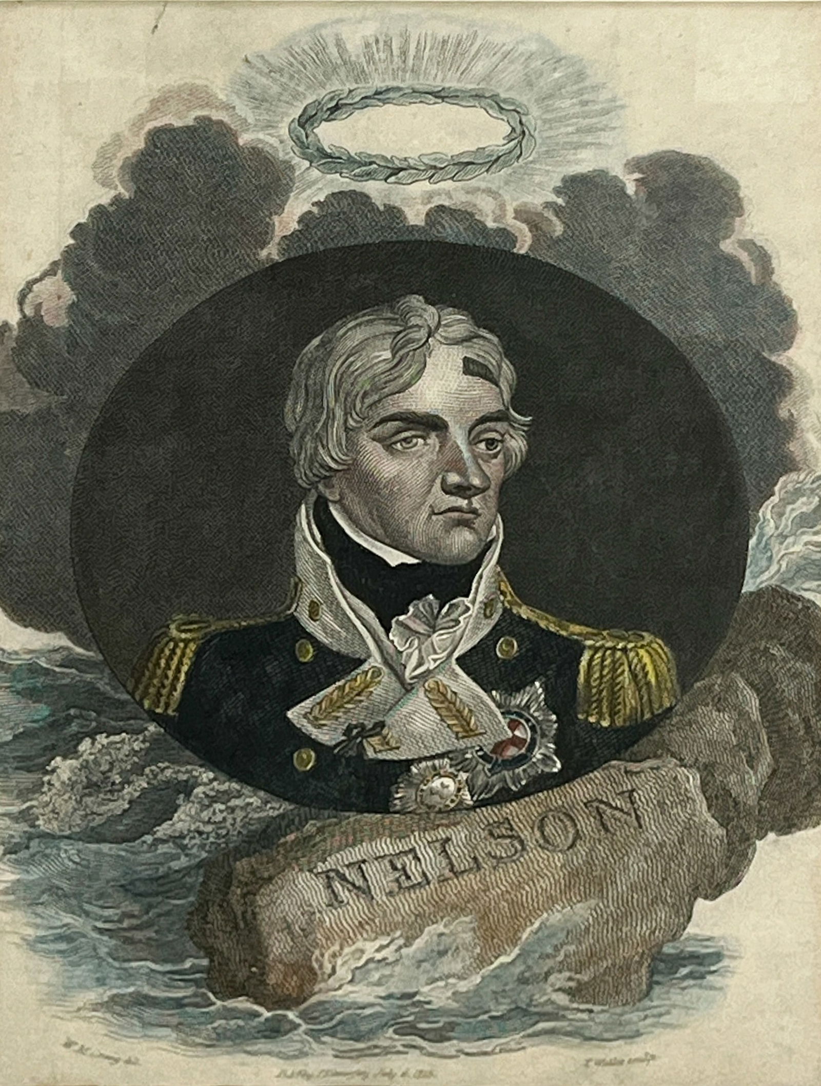 T. Wallis "Nelson" 1815 Hand Colored Etching (1 of 2)