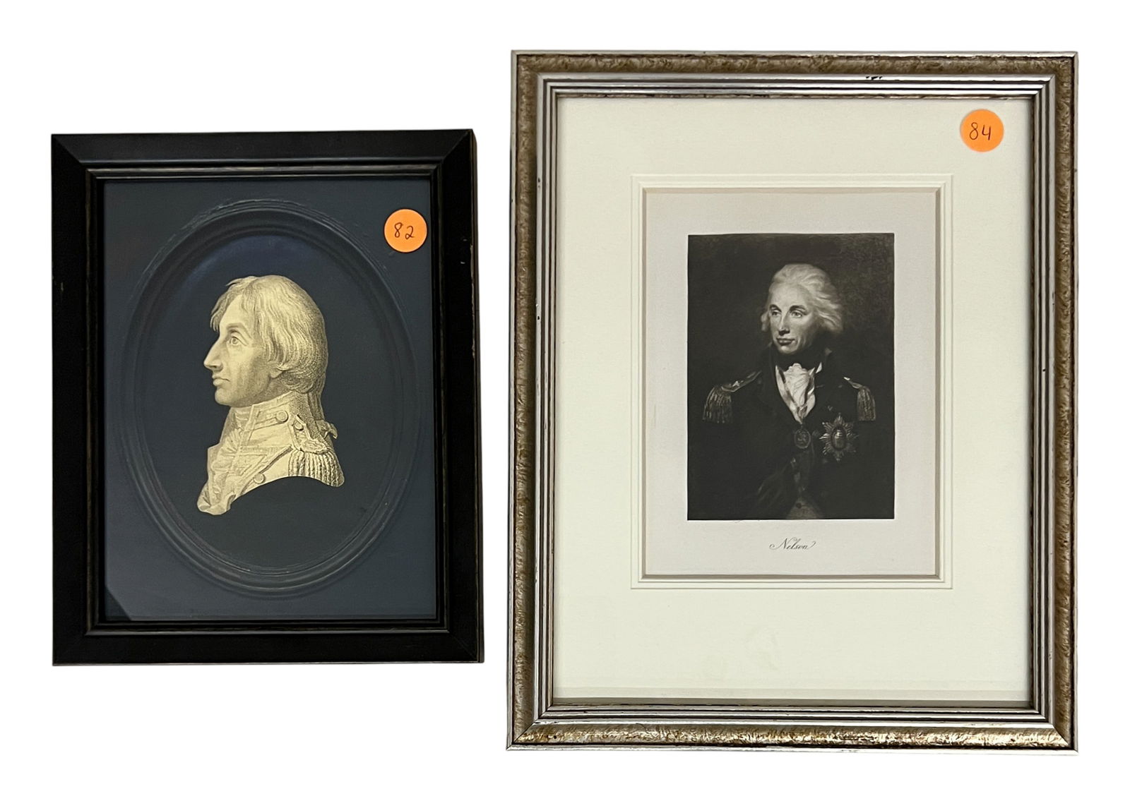 2pc Admiral Nelson Prints: 2pc Admiral Nelson Prints 12"x10" Largest Framed
