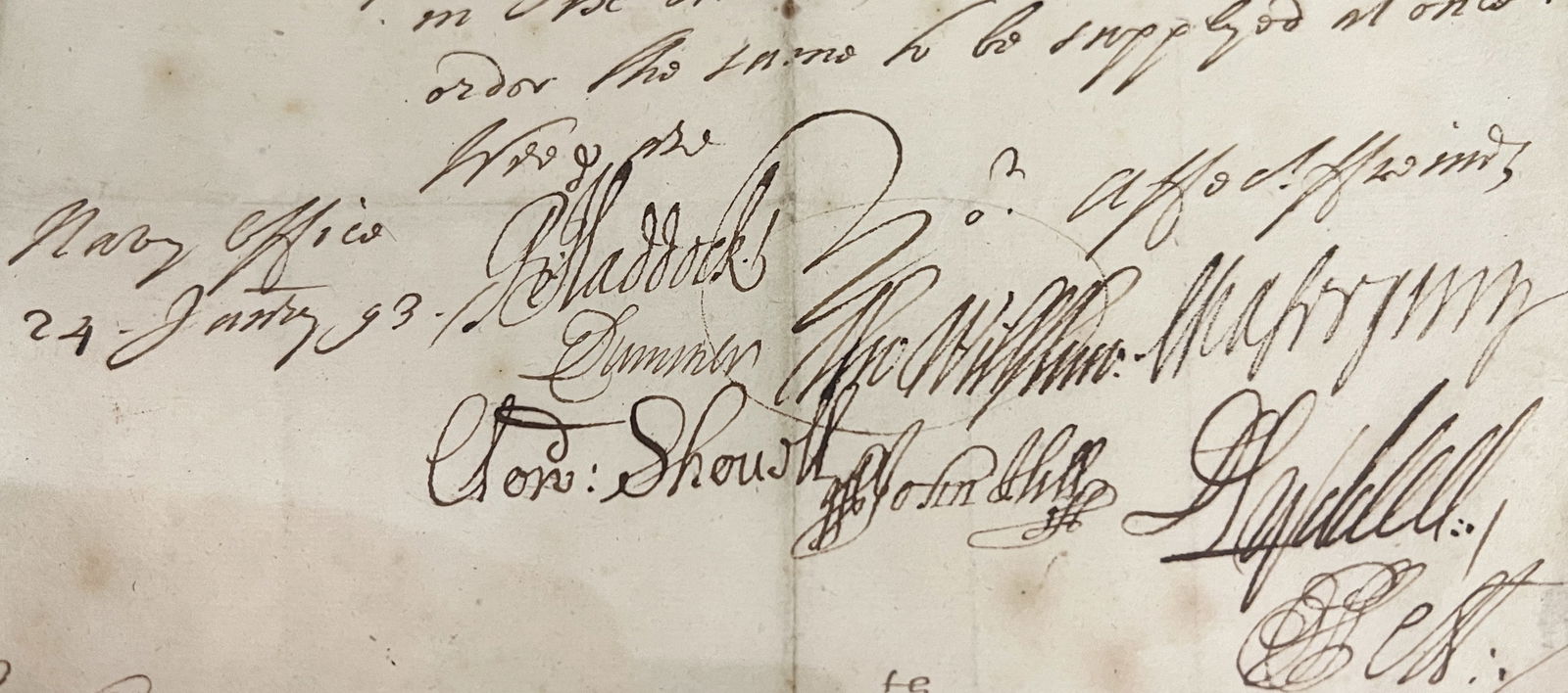 18th Cent. Royal Navy Document - 2