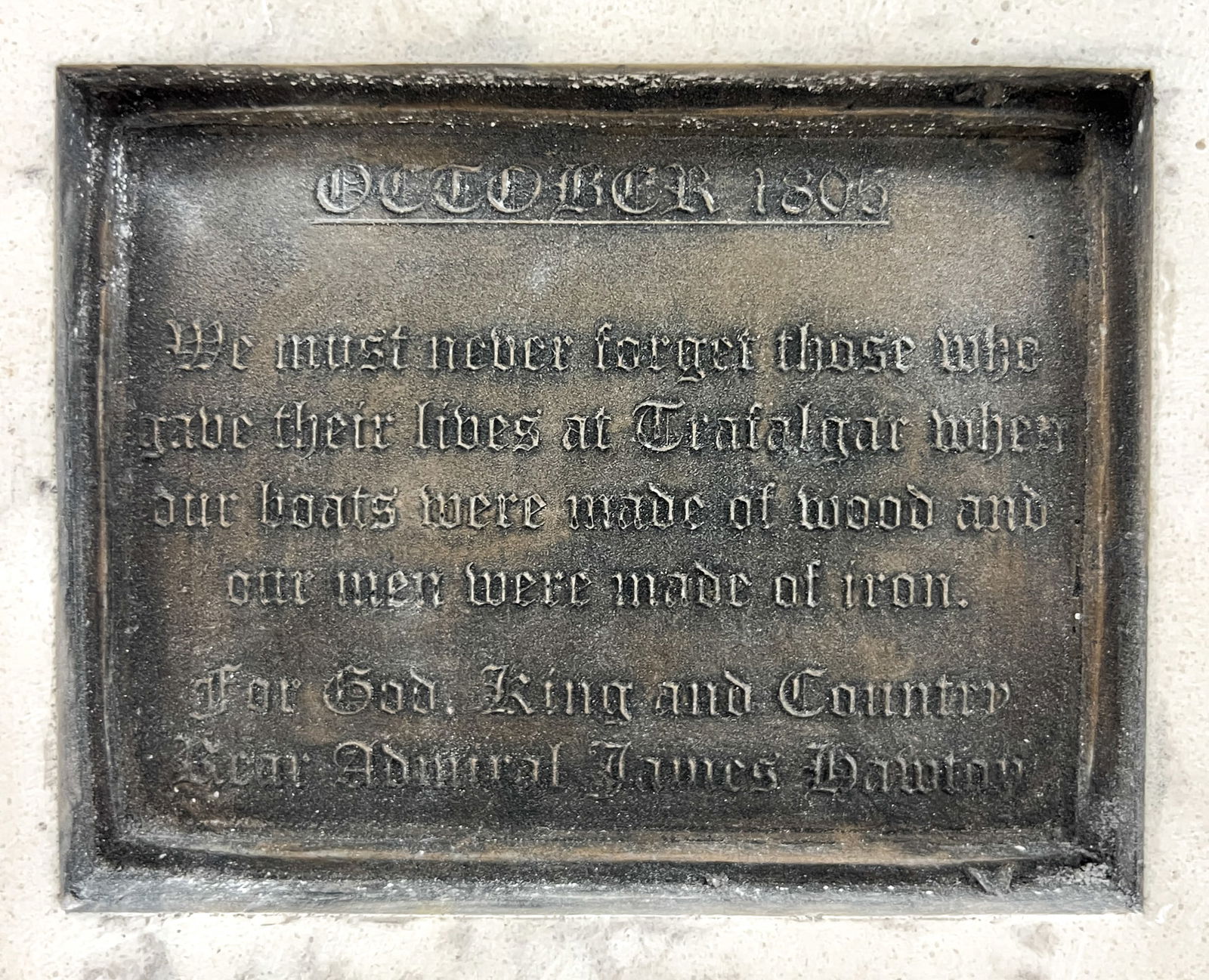 Admiral Nelson Death Scene Marble Relief Plaque - 3