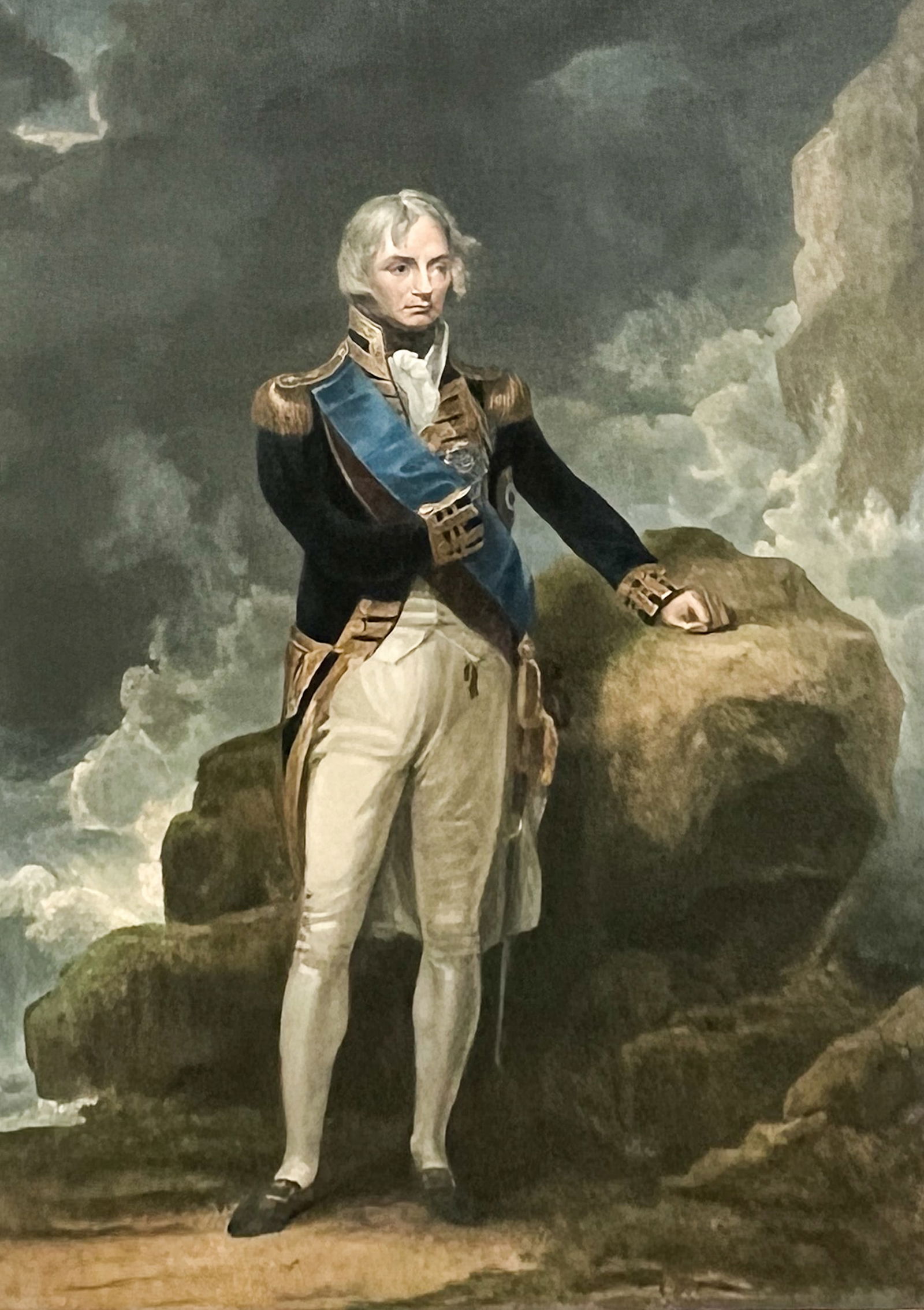 William Bromley "The Right Honourable Lord Viscount Nelson" Hand Colored Etching: William Bromley (1769-1842 British) "The Right Honourable Lord Viscount Nelson" Hand Colored Etching 27"x17" Image 42"x28.5" Framed. Excellent condition, not examined outside of framing.