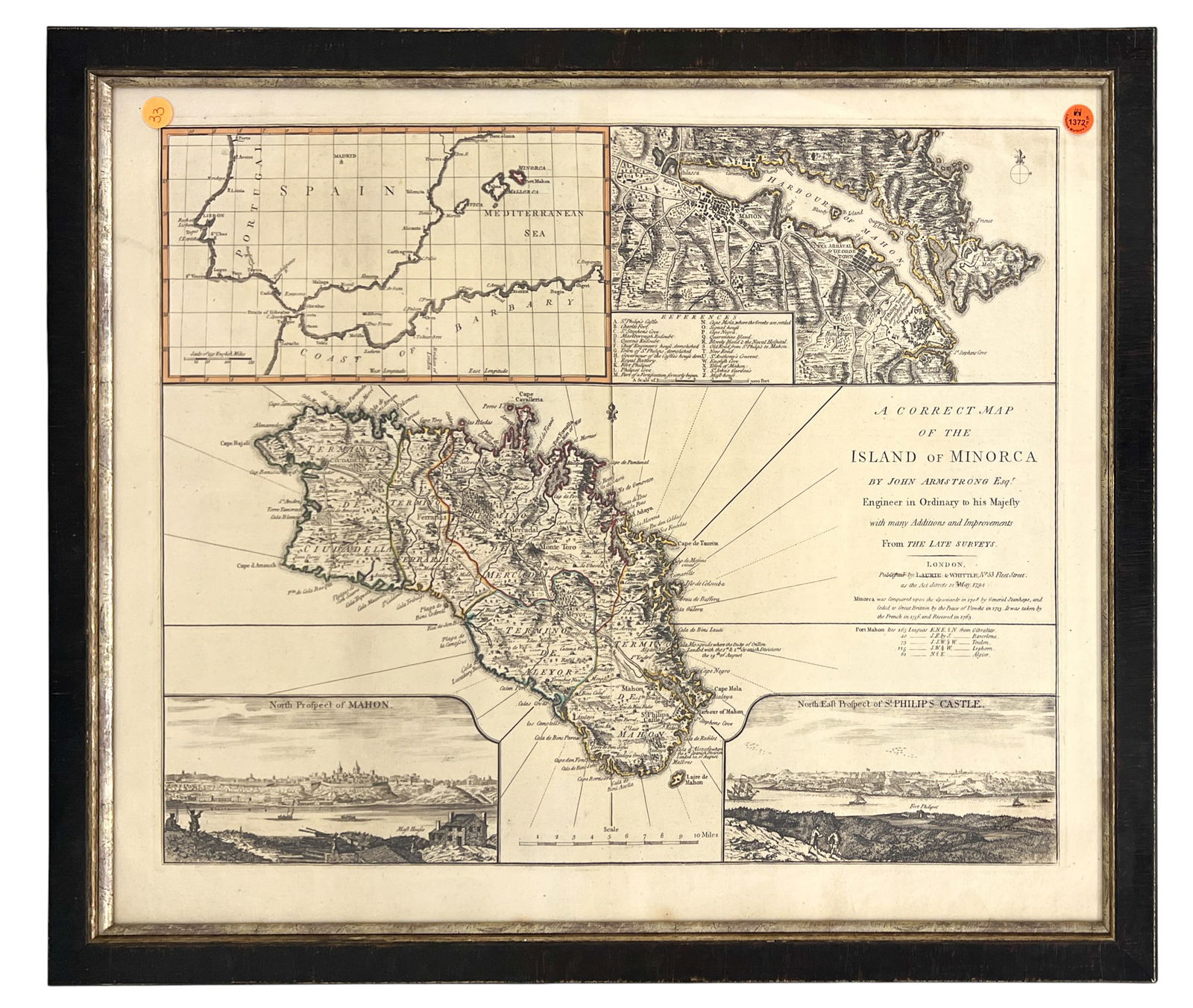 "The Island of Manorca" Map Reproduction - 2