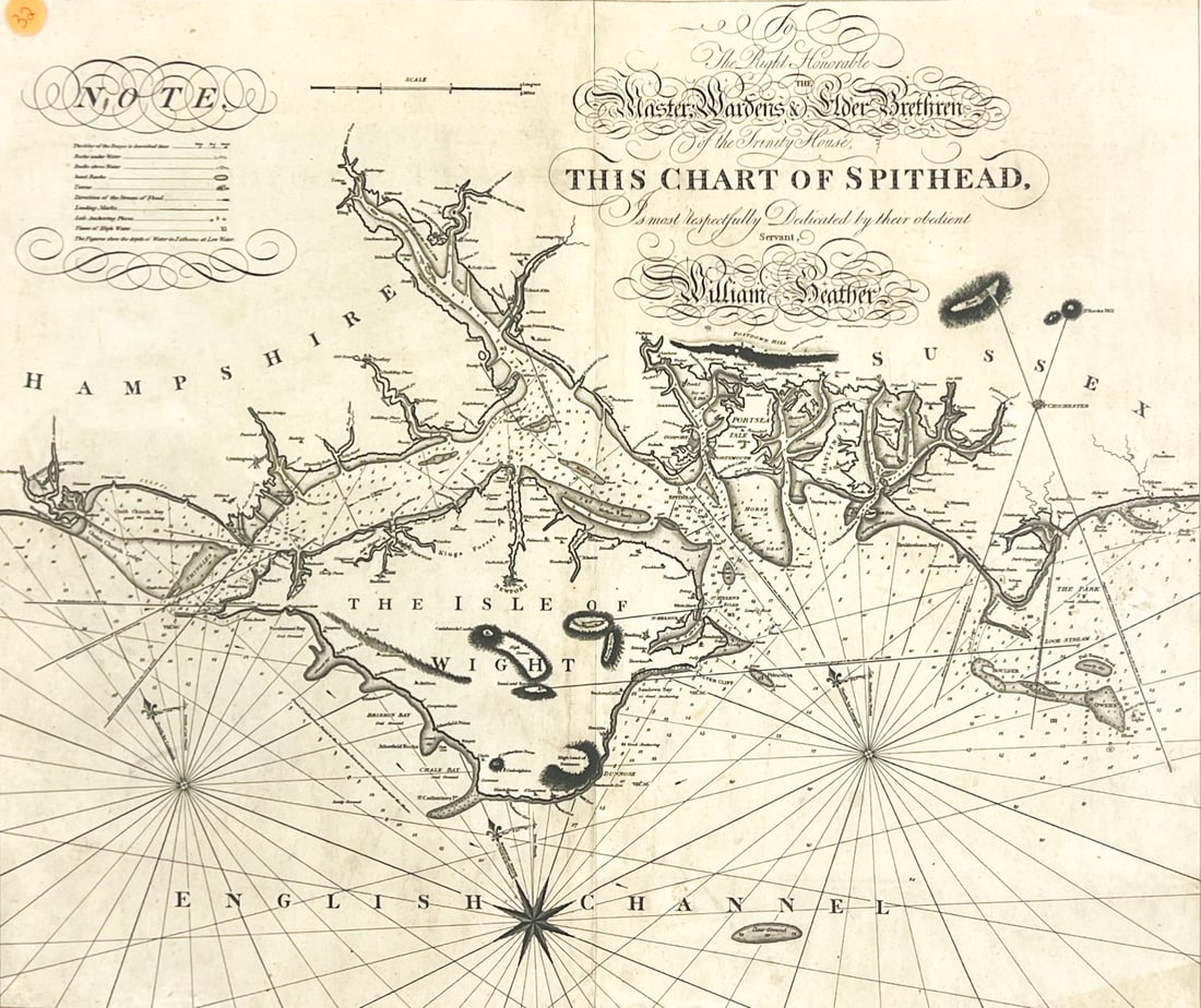 "Chart of Spithead" Map Reproduction (1 of 2)