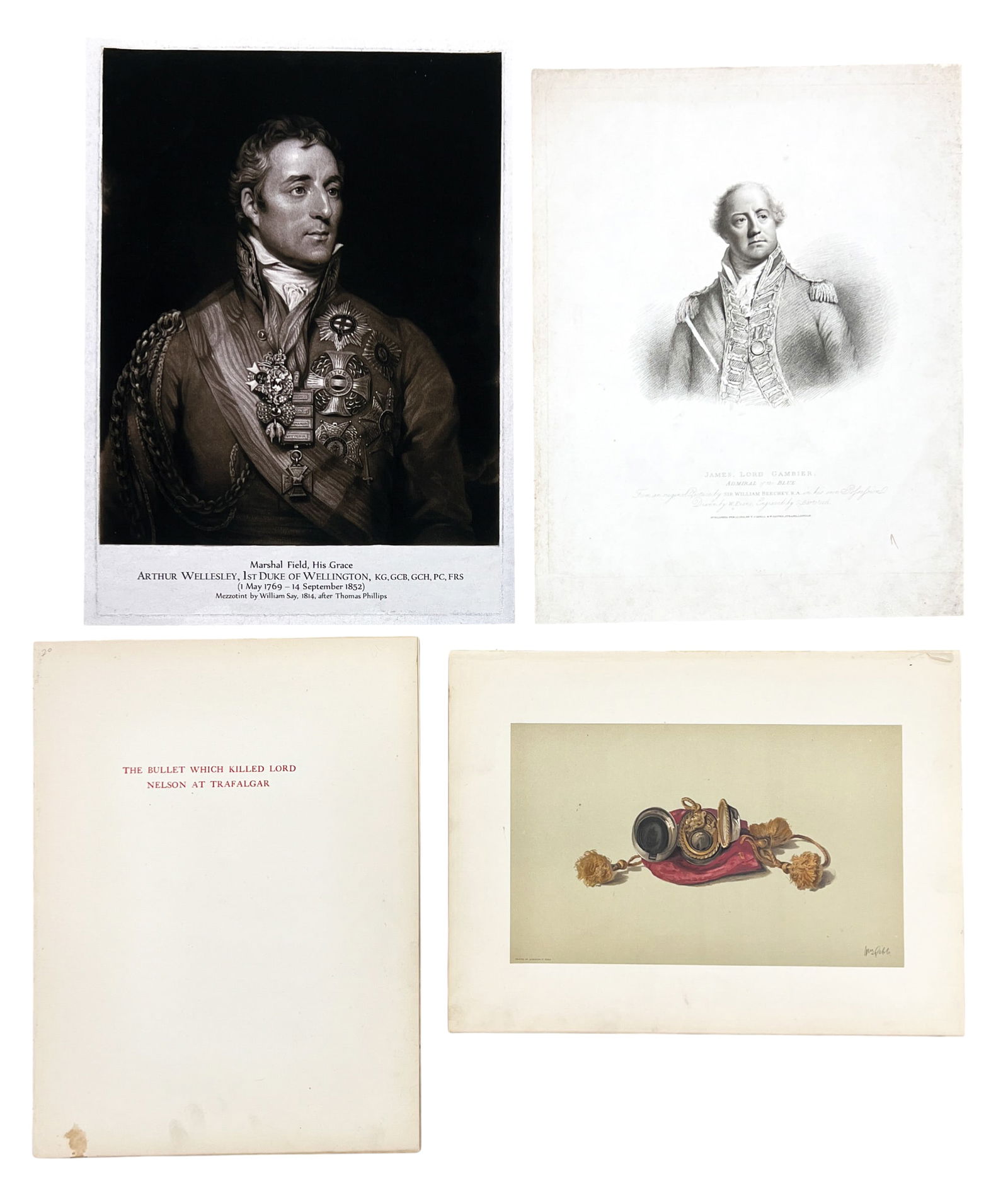 3pc British Royal Navy Officers Prints etc.: 3pc British Royal Navy Officers Prints etc. 18"x13" Largest Sheet. Loose, unframed. Condition varies.