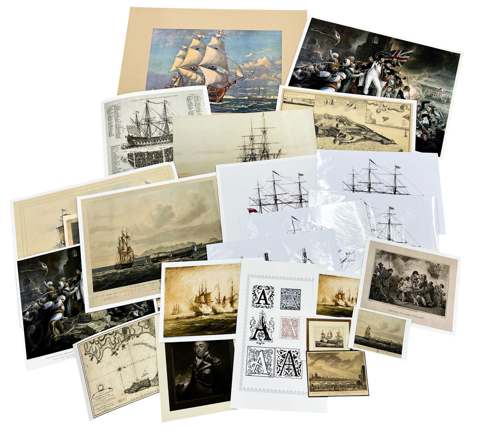 23pc British Royal Prints etc.: 23pc British Royal Prints etc. 22.5"x28" Largest Sheet. Loose, unframed. Condition varies.