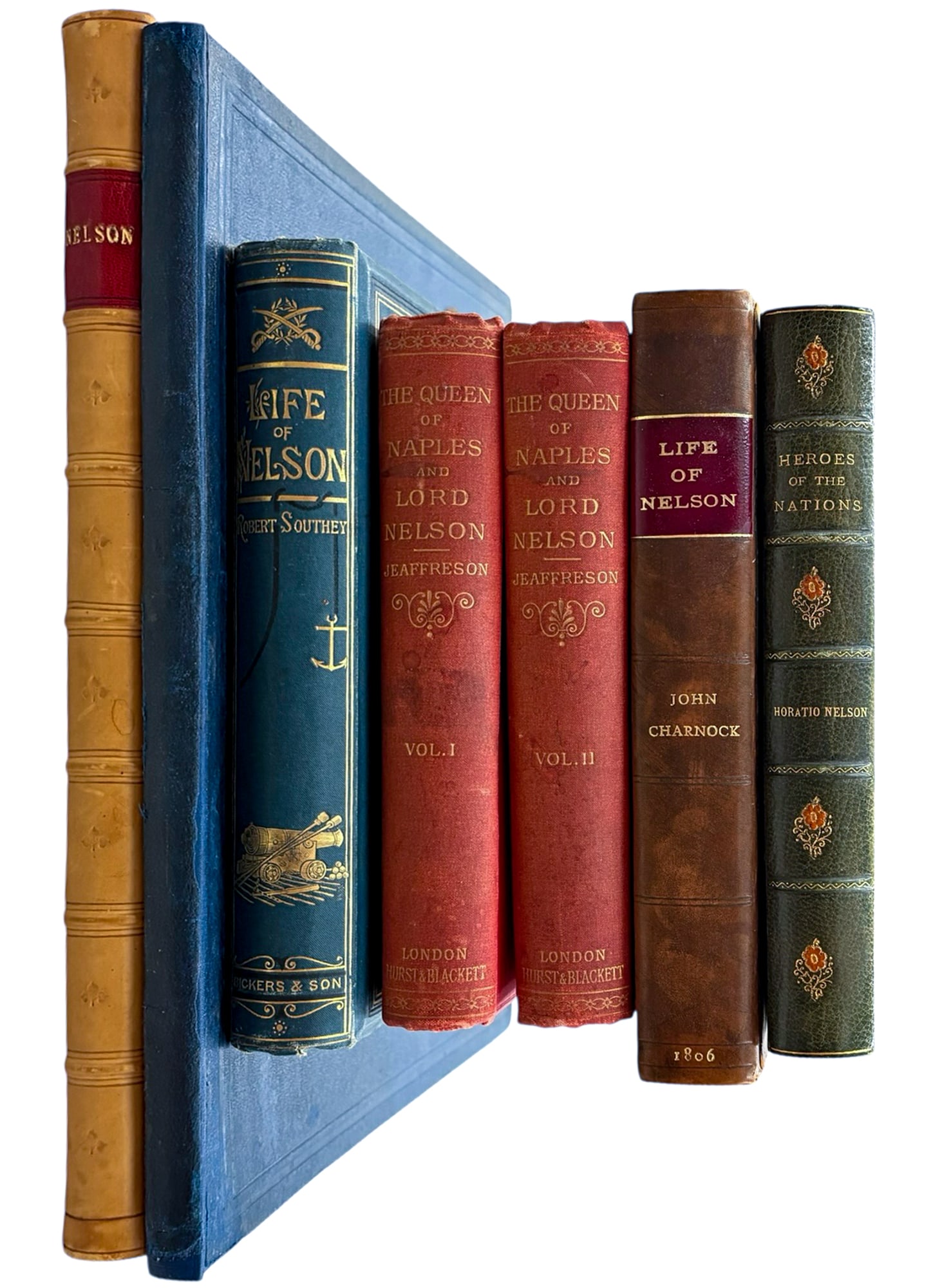 7pc Antique Admiral Nelson Books etc. (1 of 1)