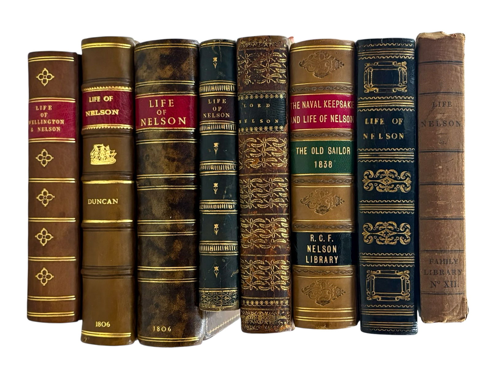 8pc Antique Admiral Horatio Nelson Books etc. (1 of 1)