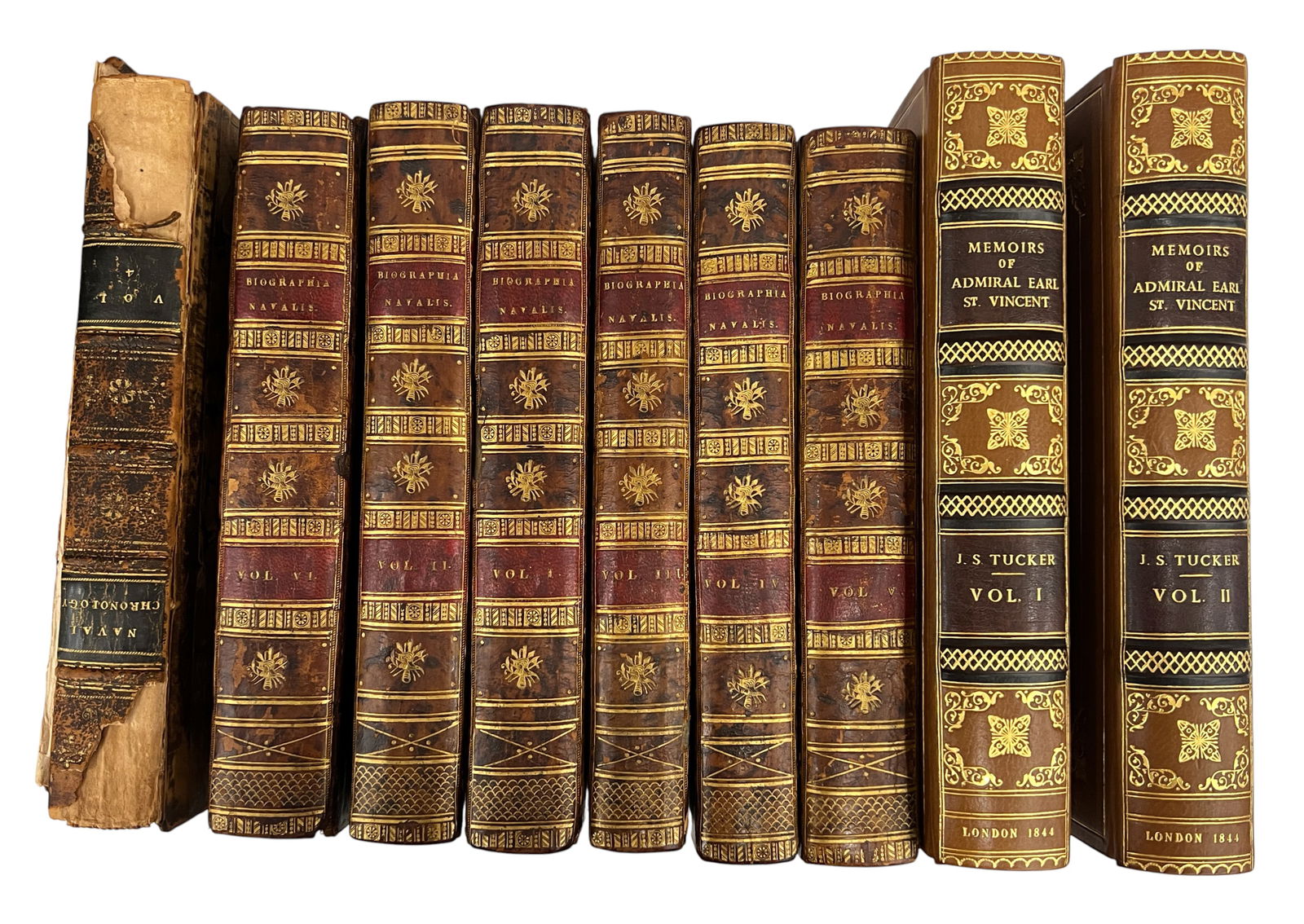 9pc Antique British Royal Navy Books (1 of 1)